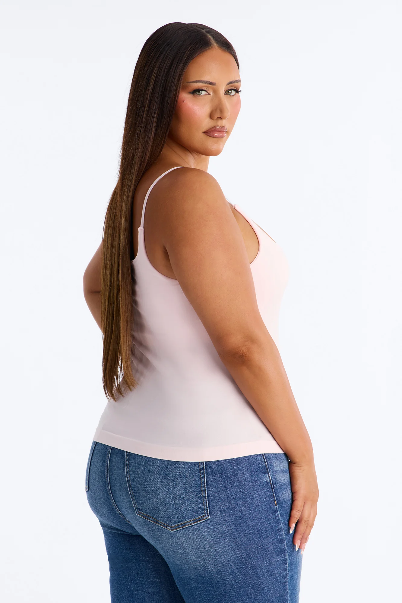Katrina Scoop Neck Cami Top - Pink - Image 7
