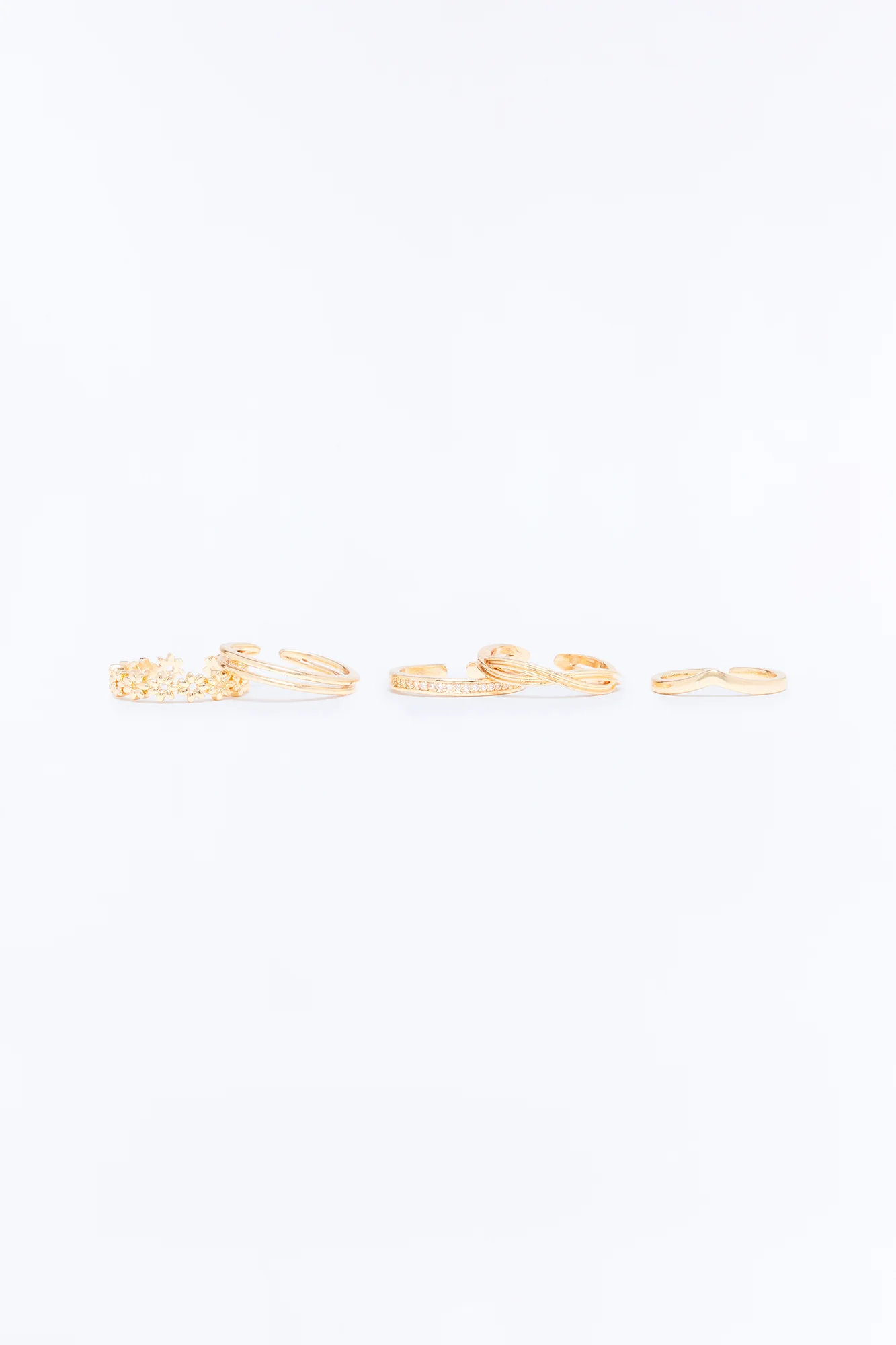 Kauai 5 Piece Toe Ring Set - Gold