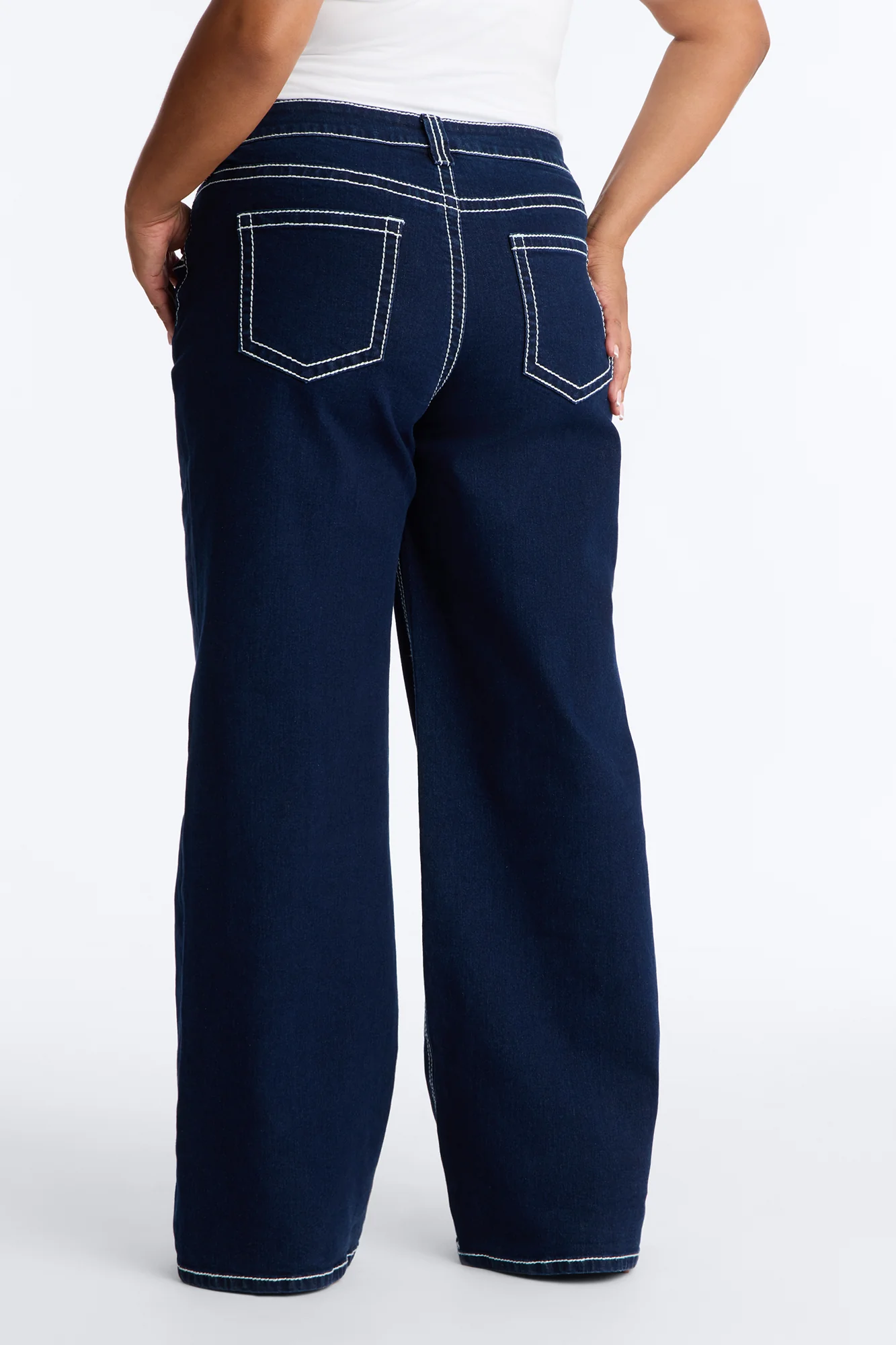 Keep It Simple Baggy Jeans - Dark Wash - Image 8