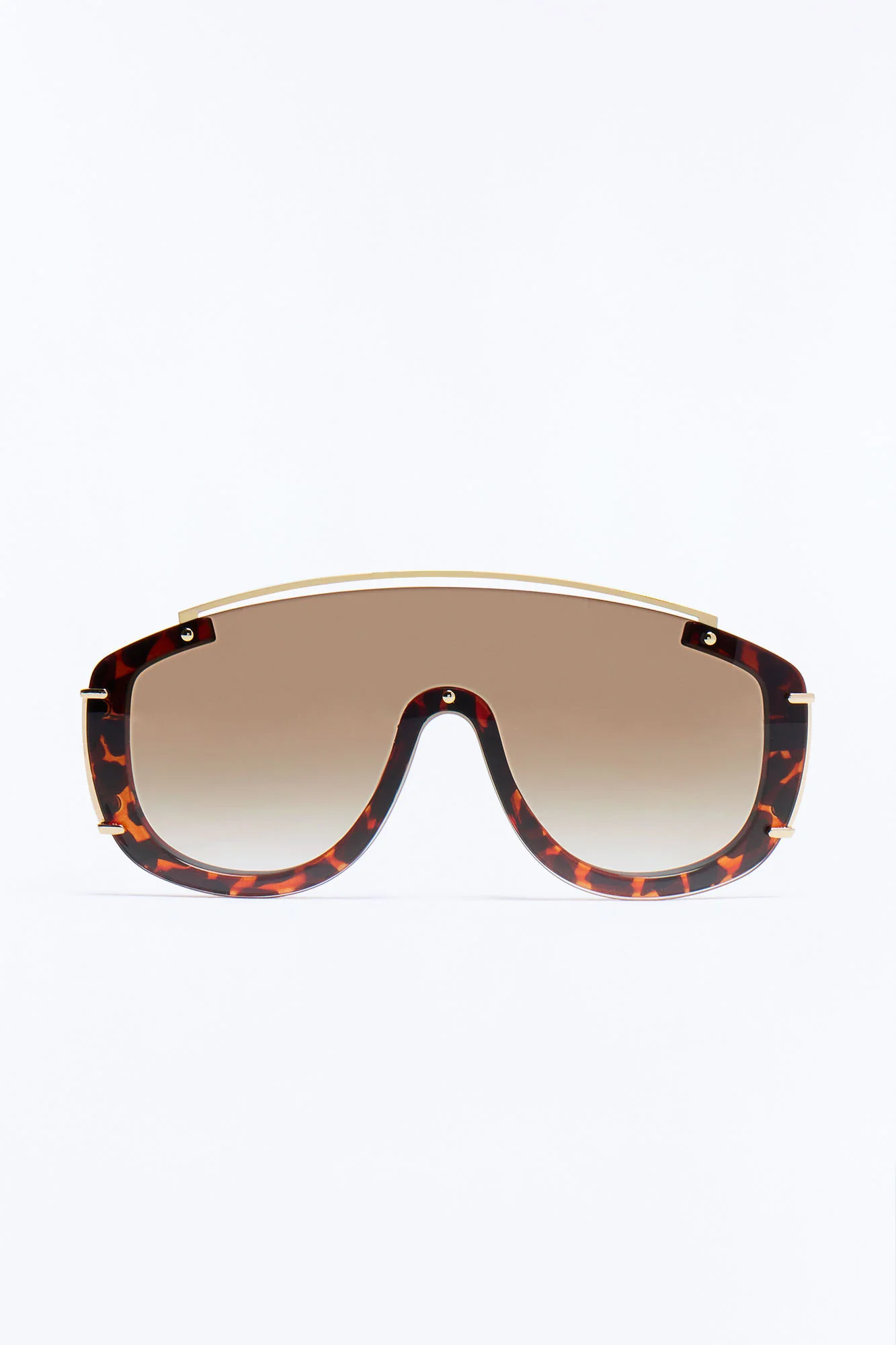Keep Them Cute Shield Sunglasses - Tortoise - Image 3