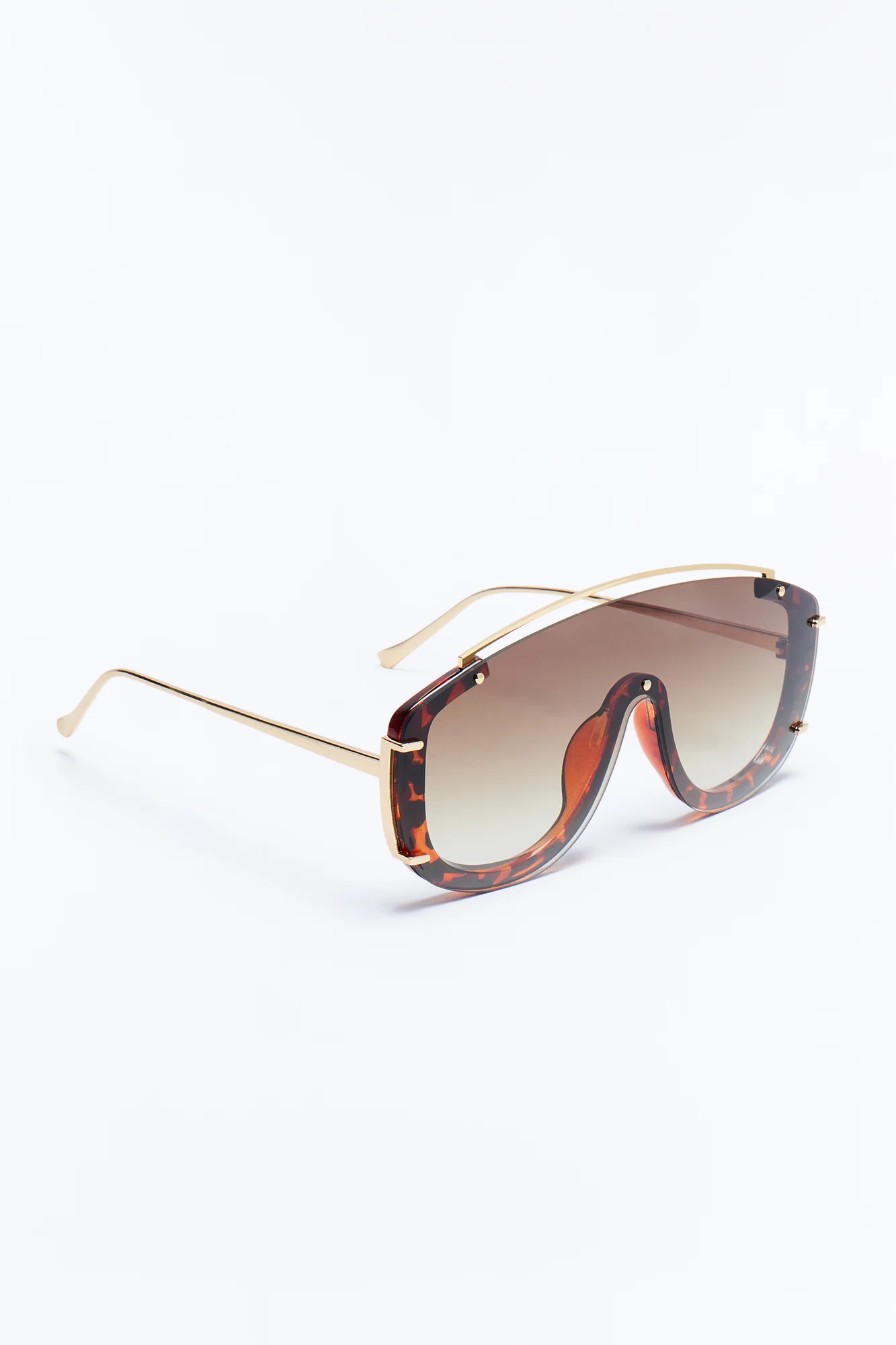 Keep Them Cute Shield Sunglasses - Tortoise - Image 4
