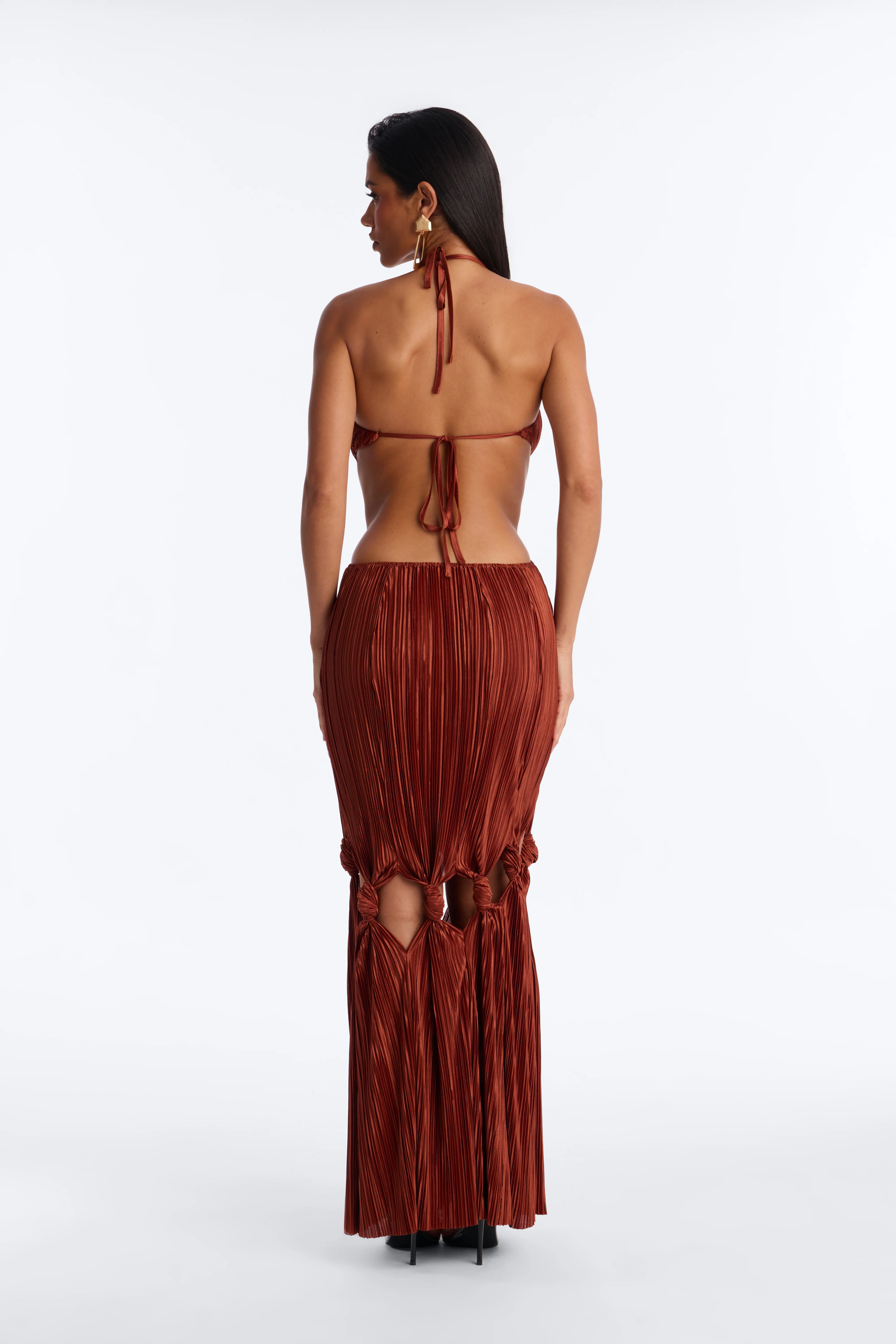Keep Up Maxi Dress - Marsala - Image 3