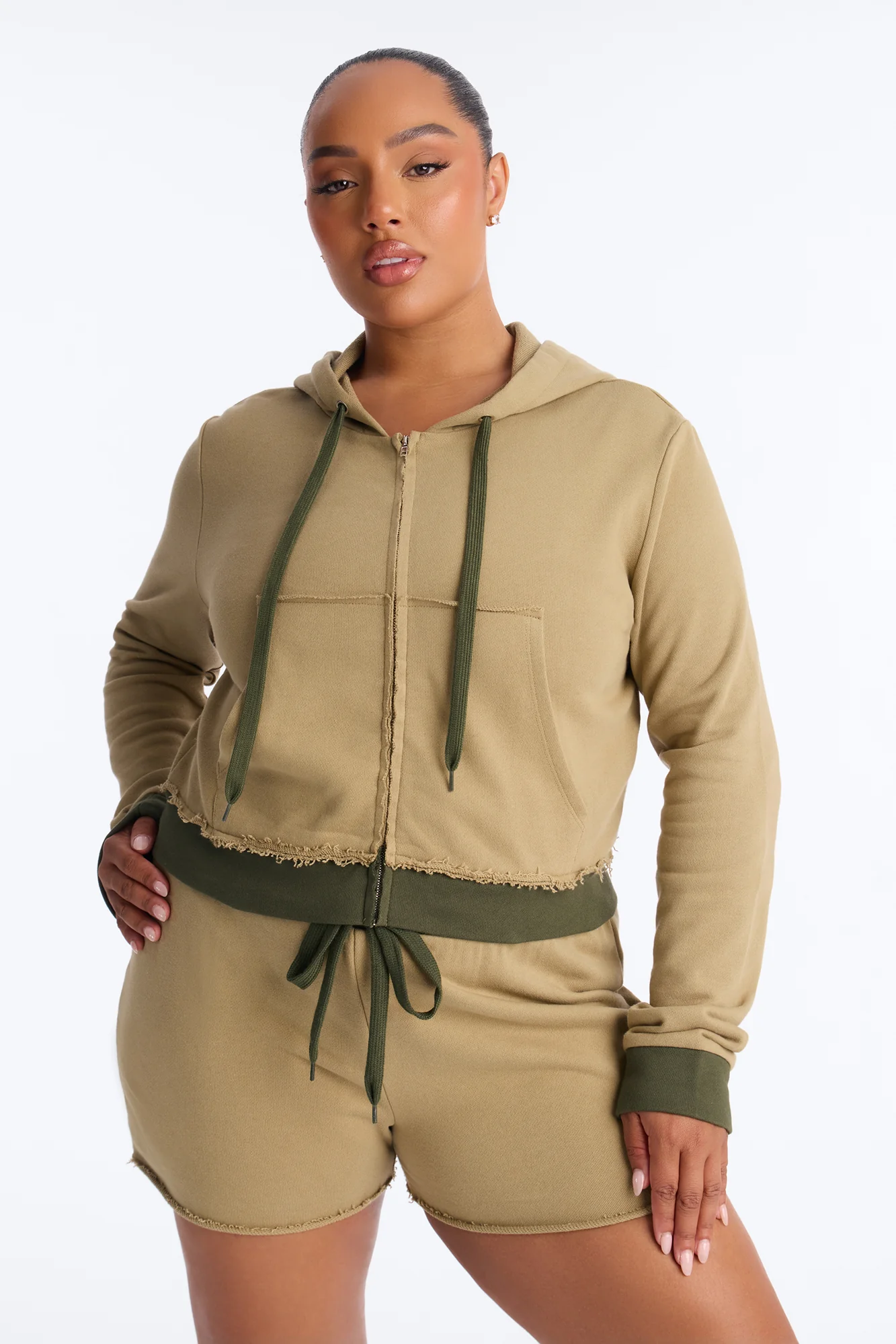 Keeping Up With Me Short Set - Olive - Image 6