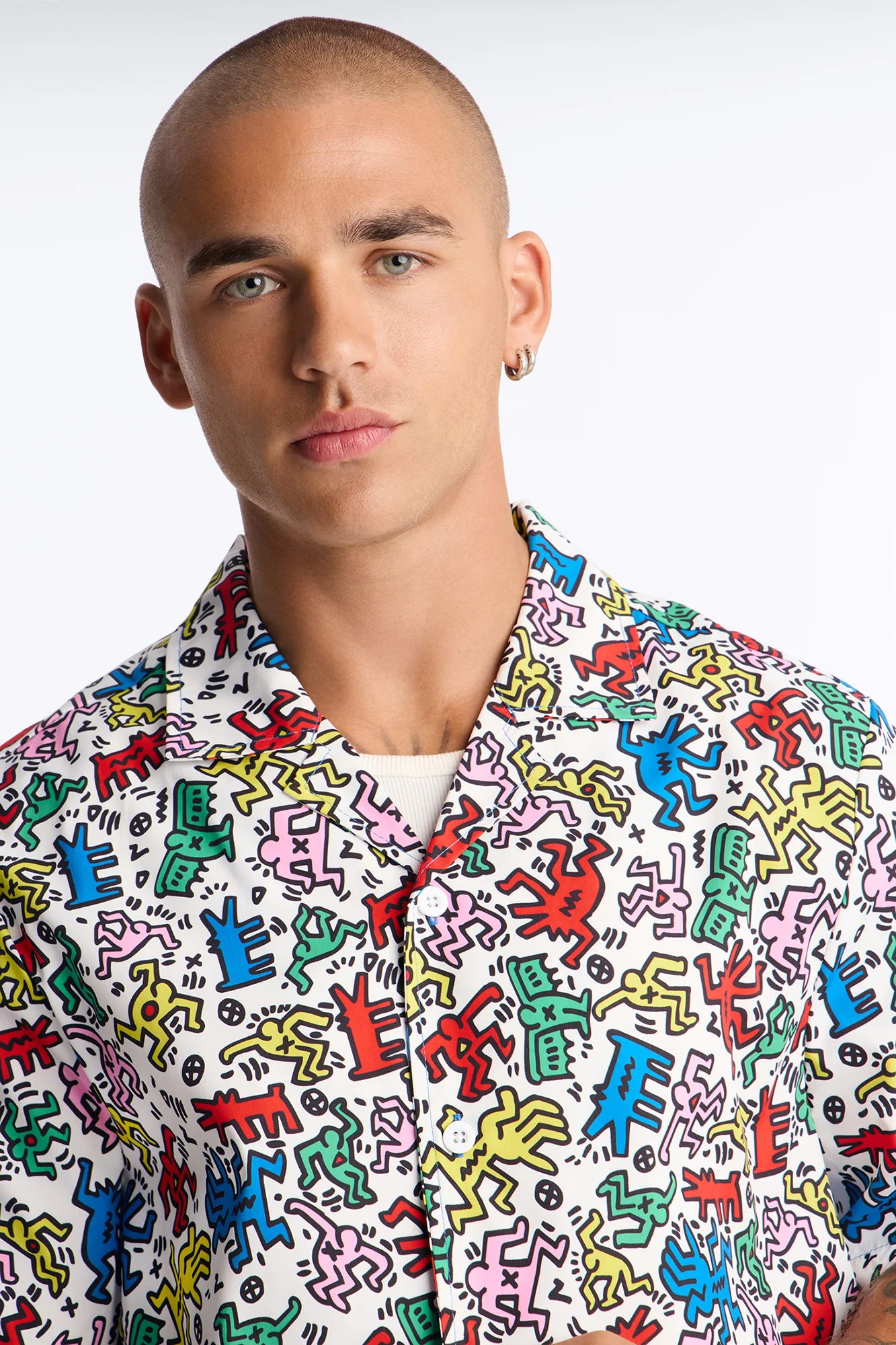 Keith Haring Drip Button Up Shirt - Multi Color - Image 3