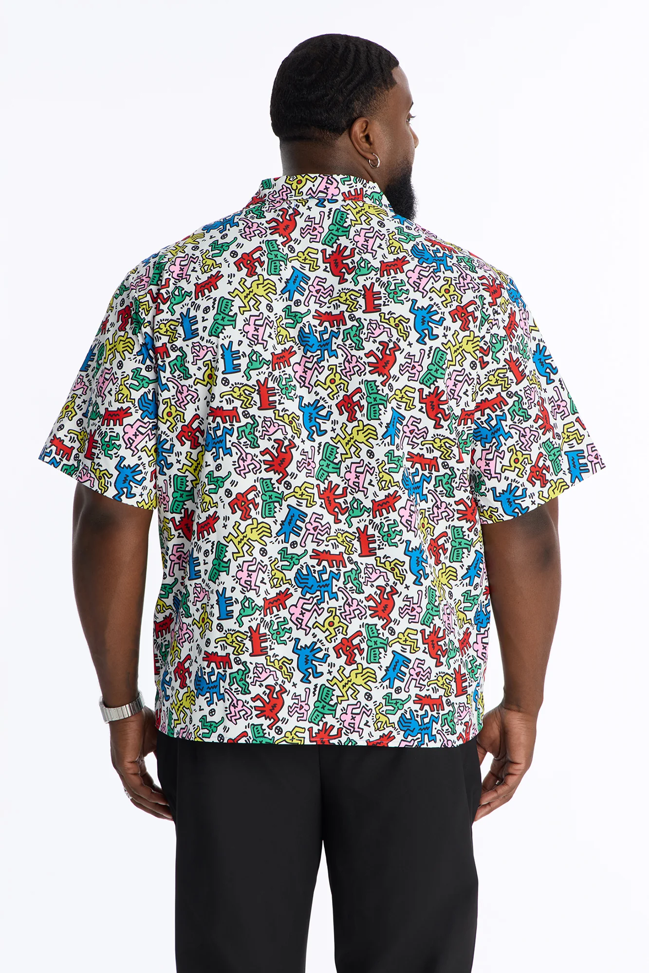 Keith Haring Drip Button Up Shirt - Multi Color - Image 8