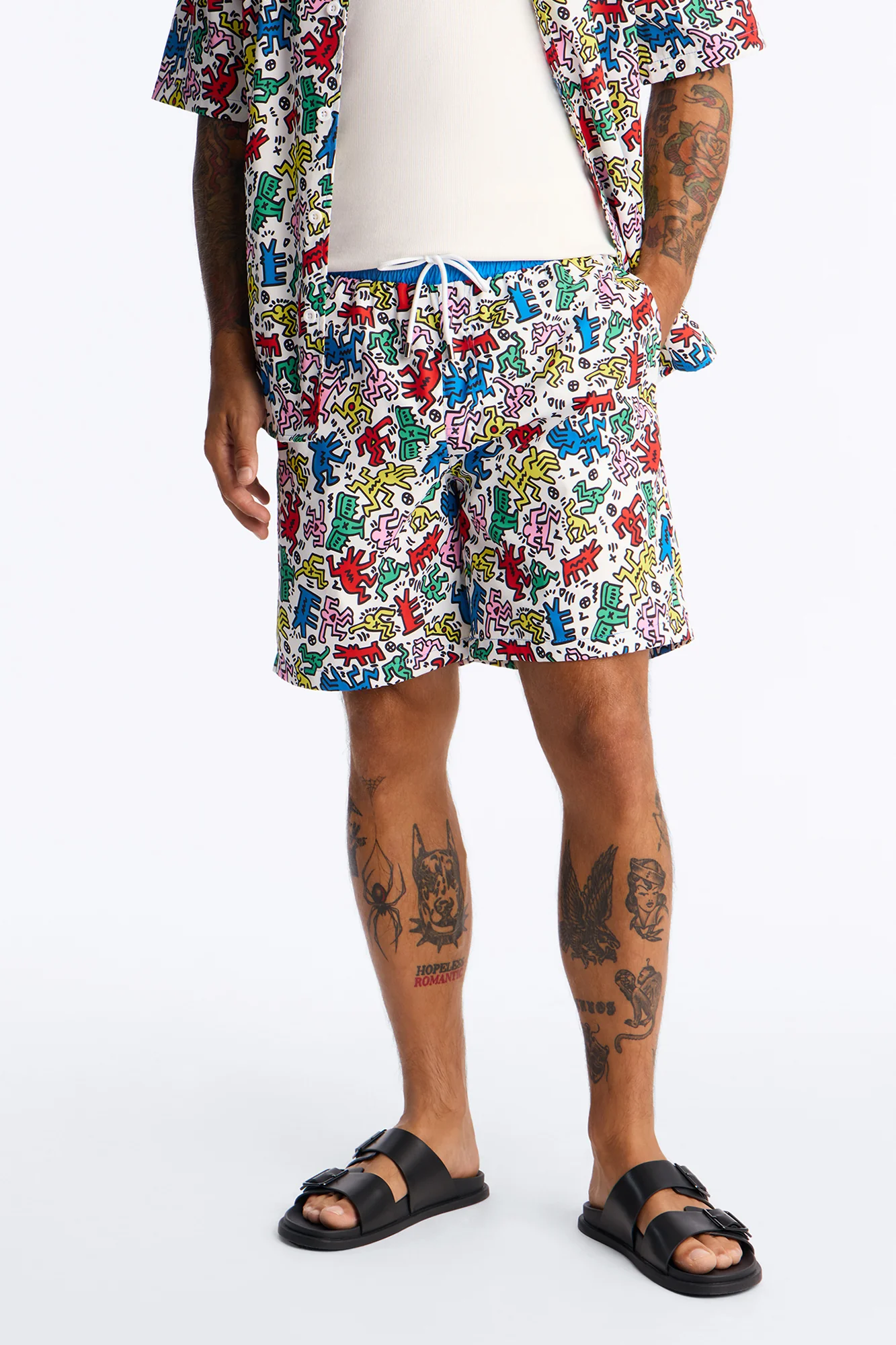 Keith Haring Drip Swim Trunk 7″ - Multi Color