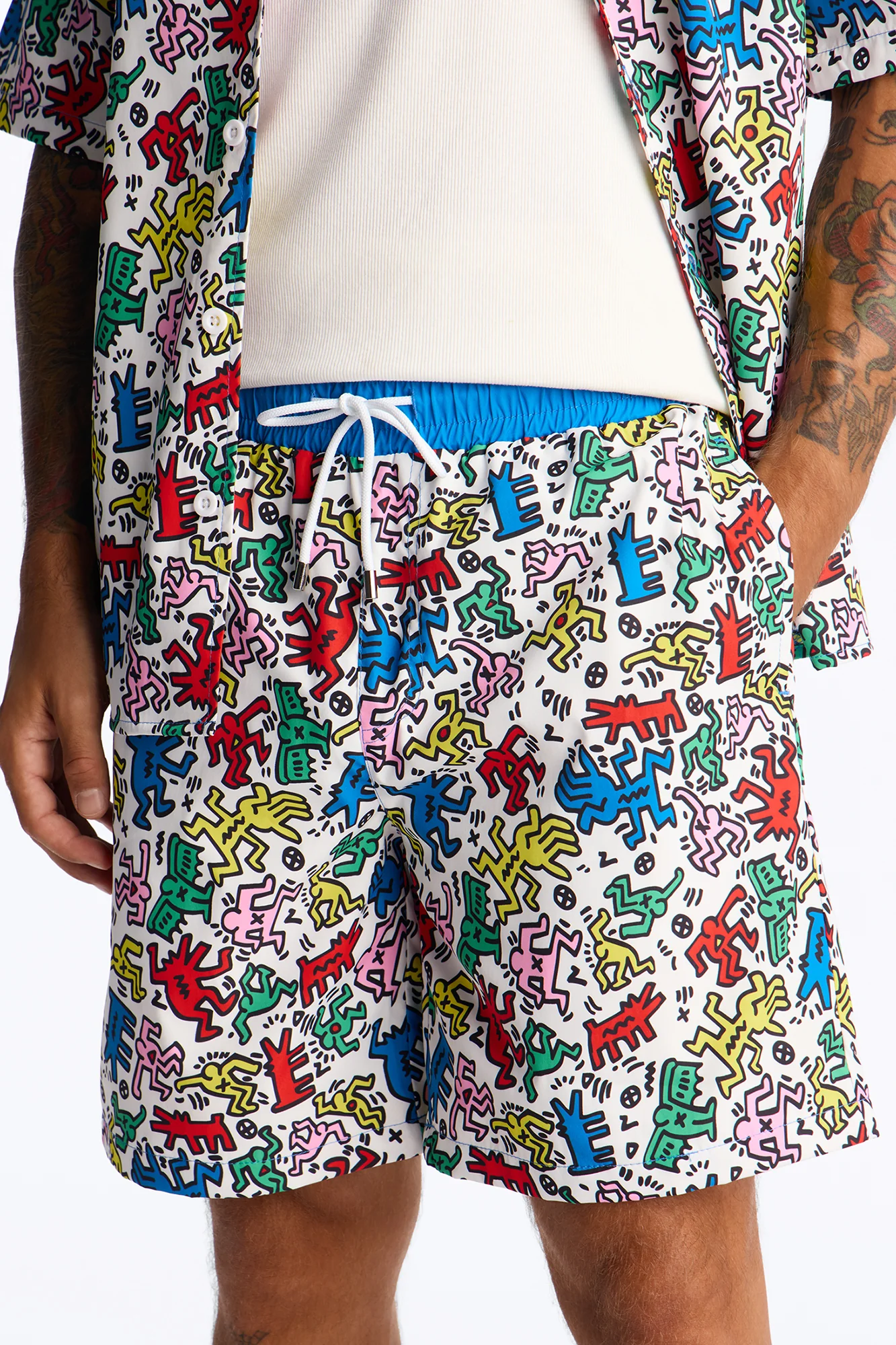 Keith Haring Drip Swim Trunk 7″ - Multi Color - Image 3