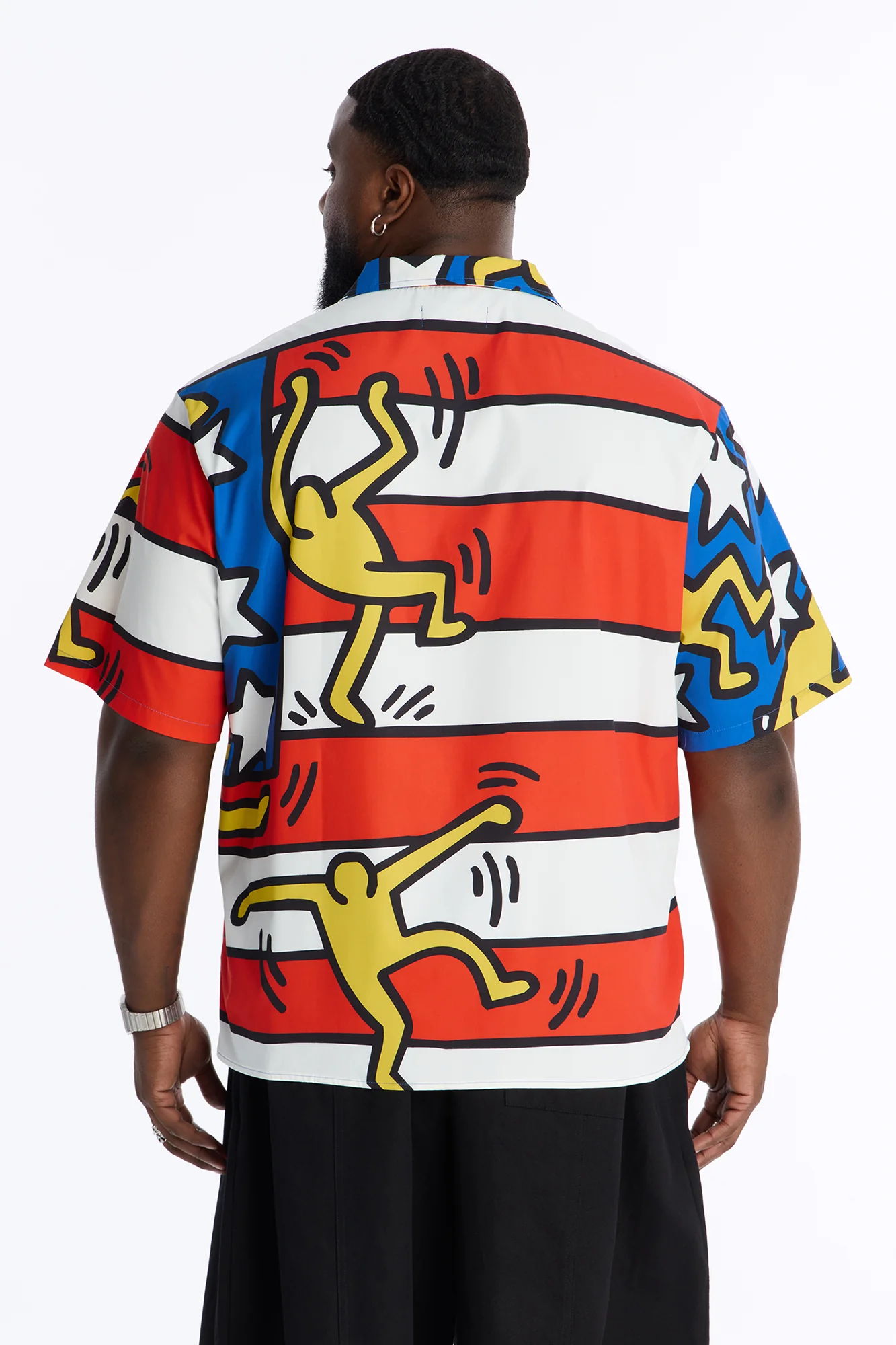 Keith Haring Freedom Button Up Shirt - Multi Color - Image 7