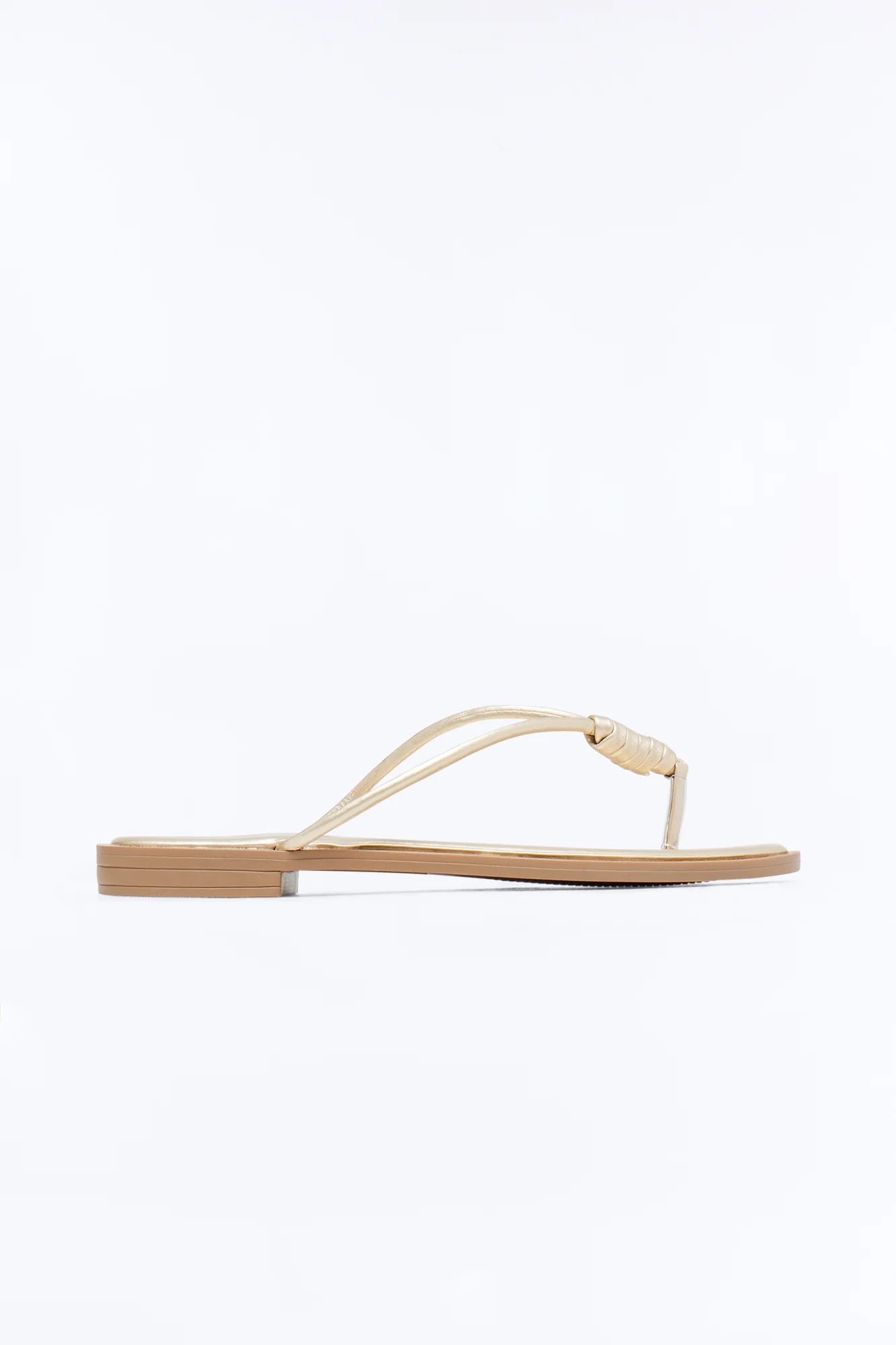 Kendall Knot Flip Flops - Gold - Image 2