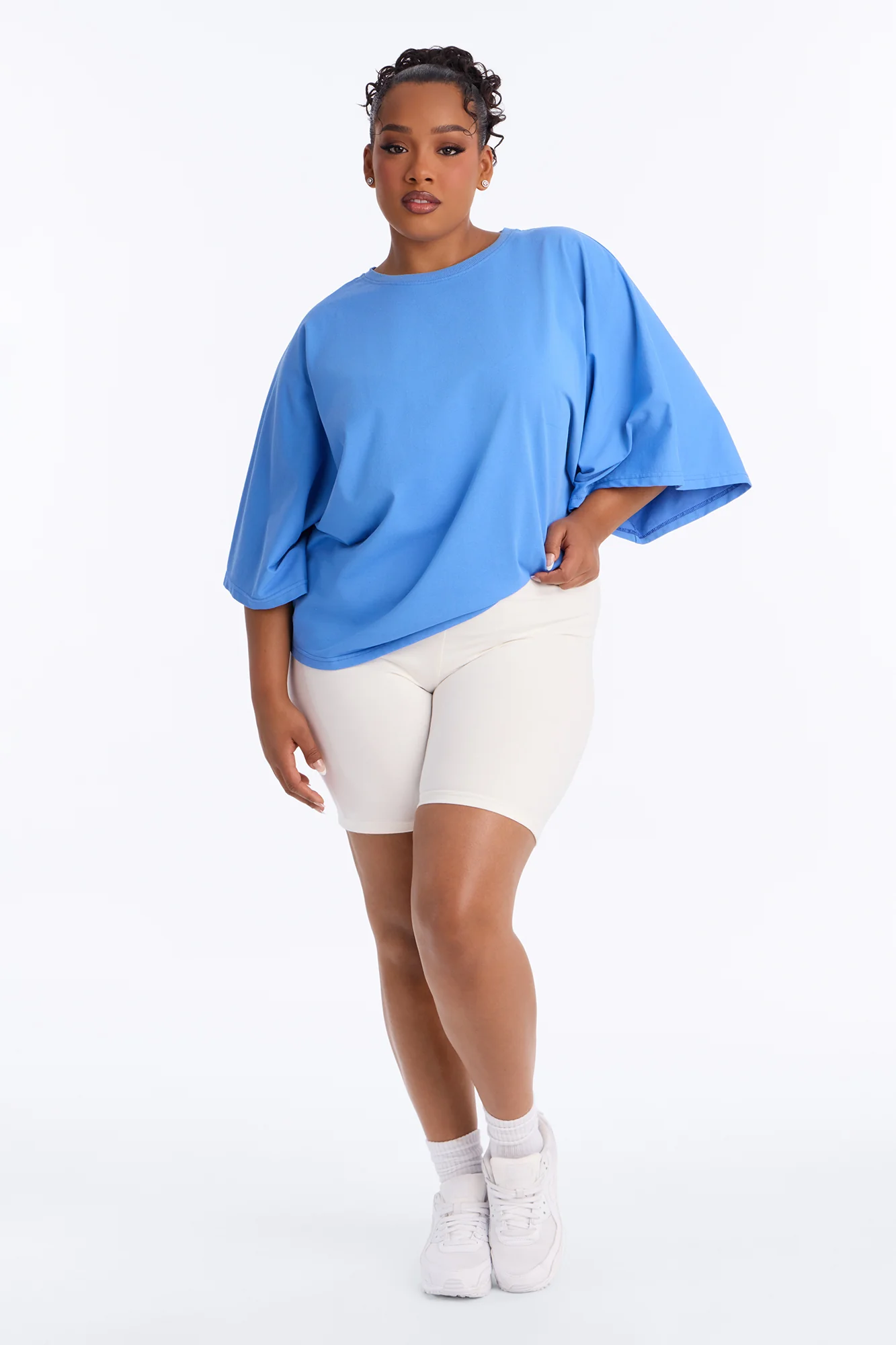 Kendall Oversized Short Sleeve T-Shirt - Blue - Image 5