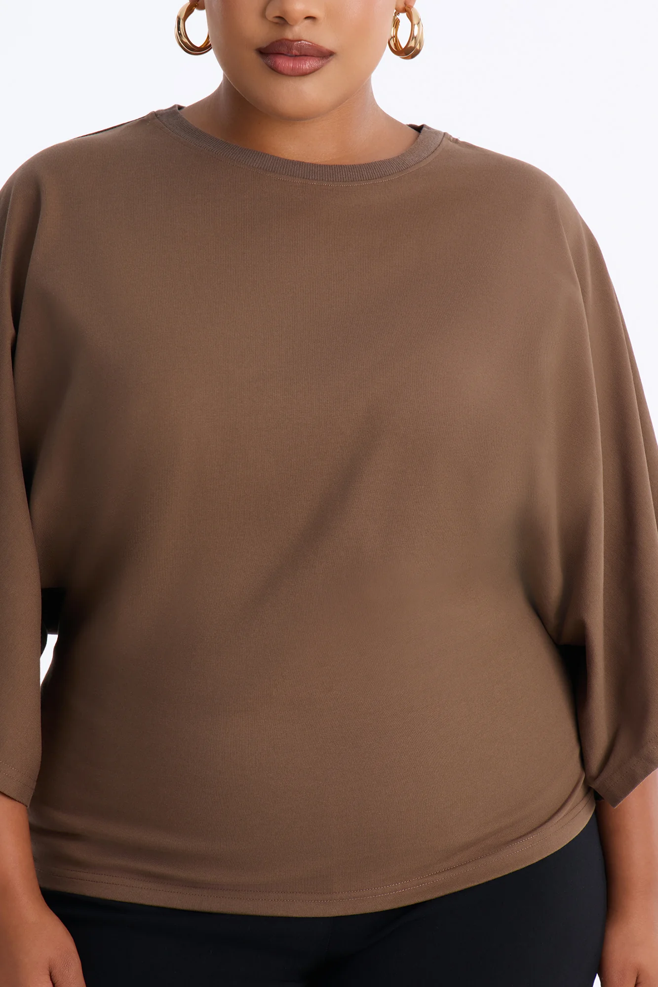 Kendall Oversized Short Sleeve T-Shirt - Chocolate - Image 7