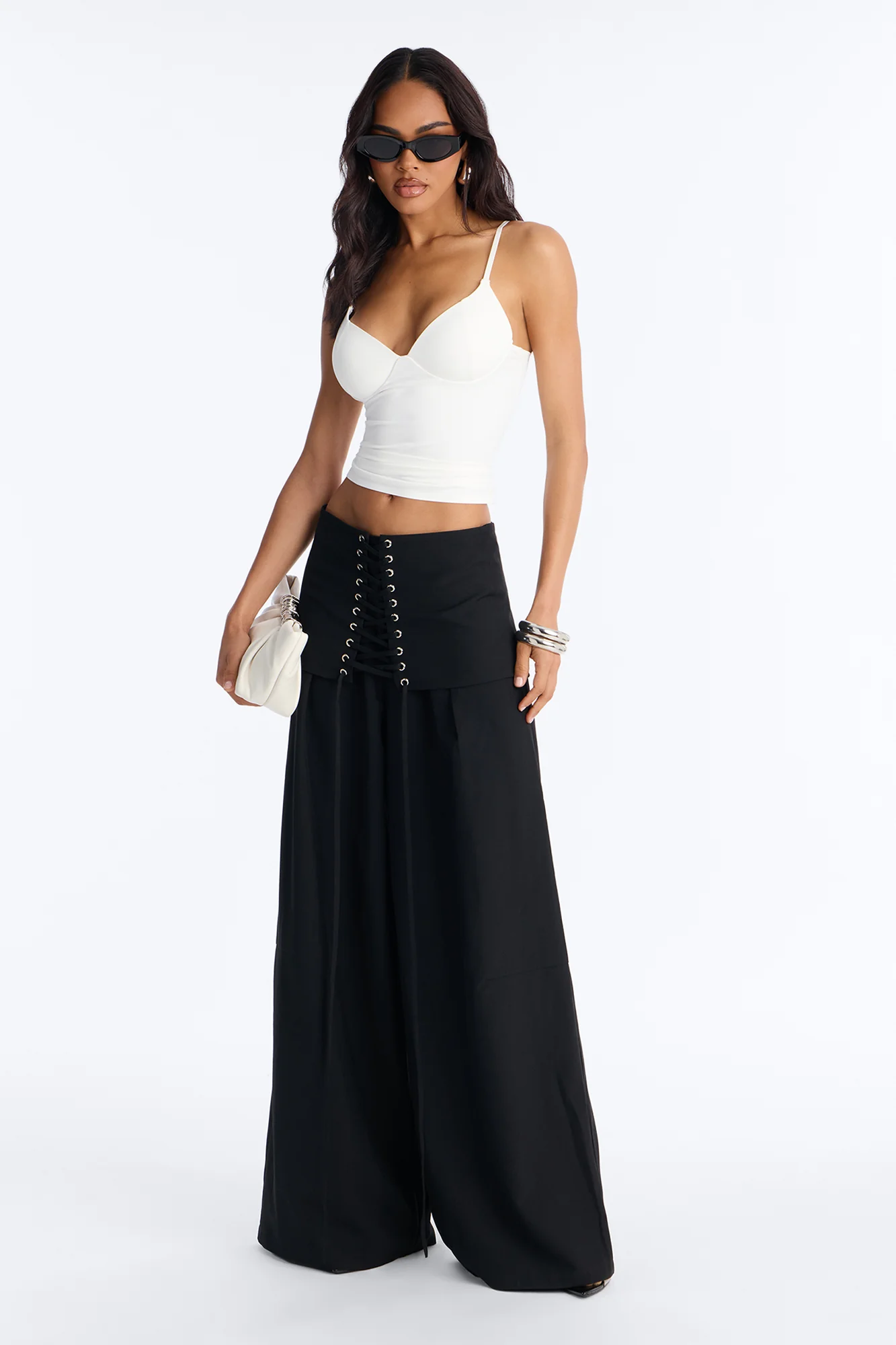 Kenny Padded Sweetheart Tank Top - White - Image 2