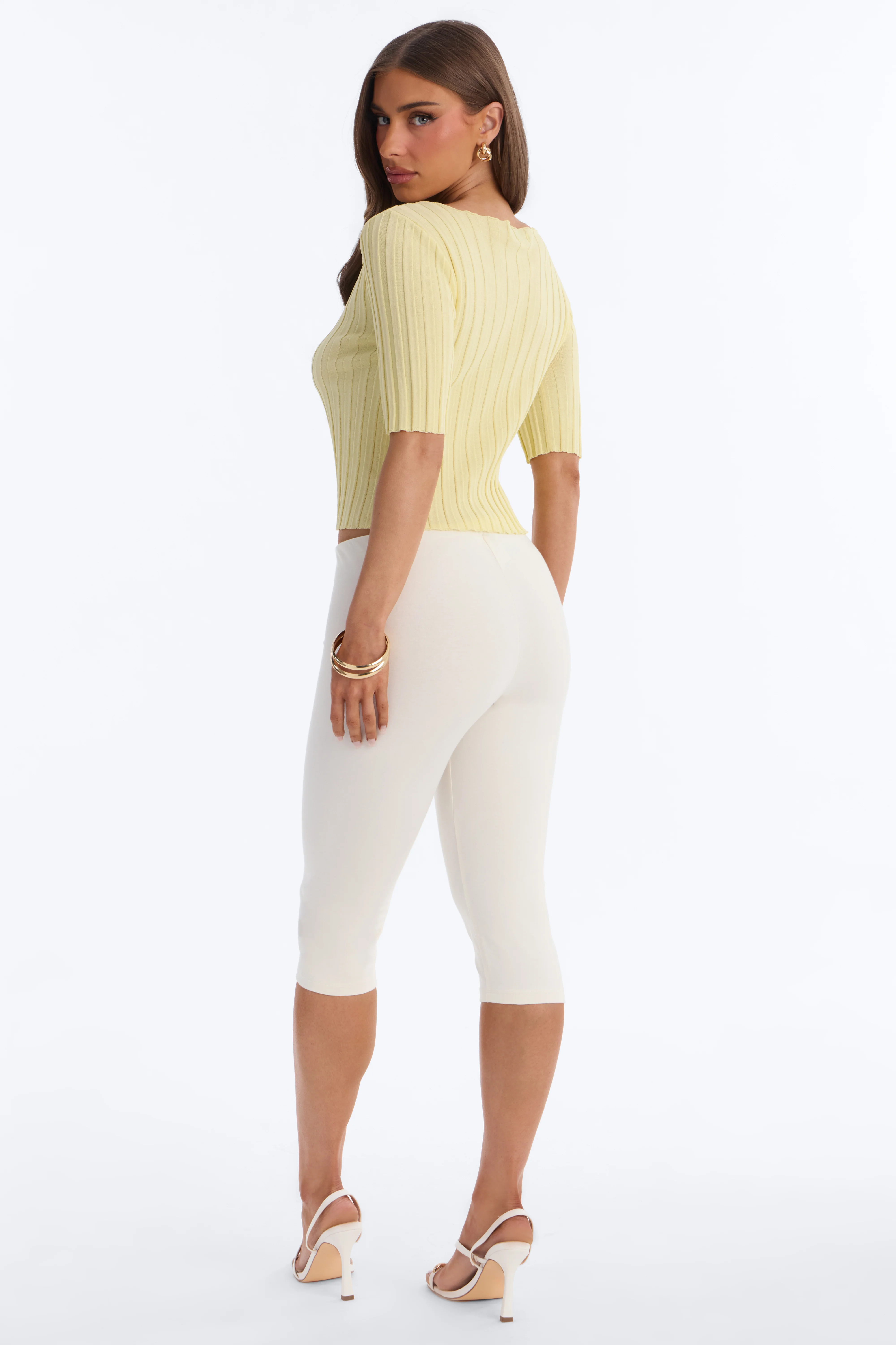 Kenny Short Sleeve Sweater Top - Butter Yellow - Image 4