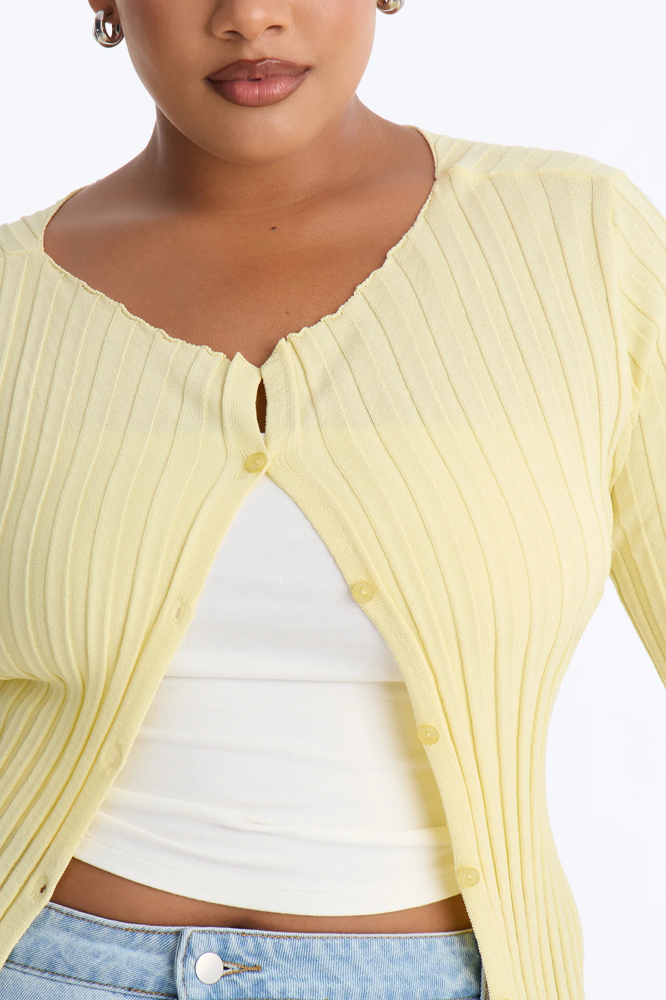 Kenny Short Sleeve Sweater Top - Butter Yellow - Image 7