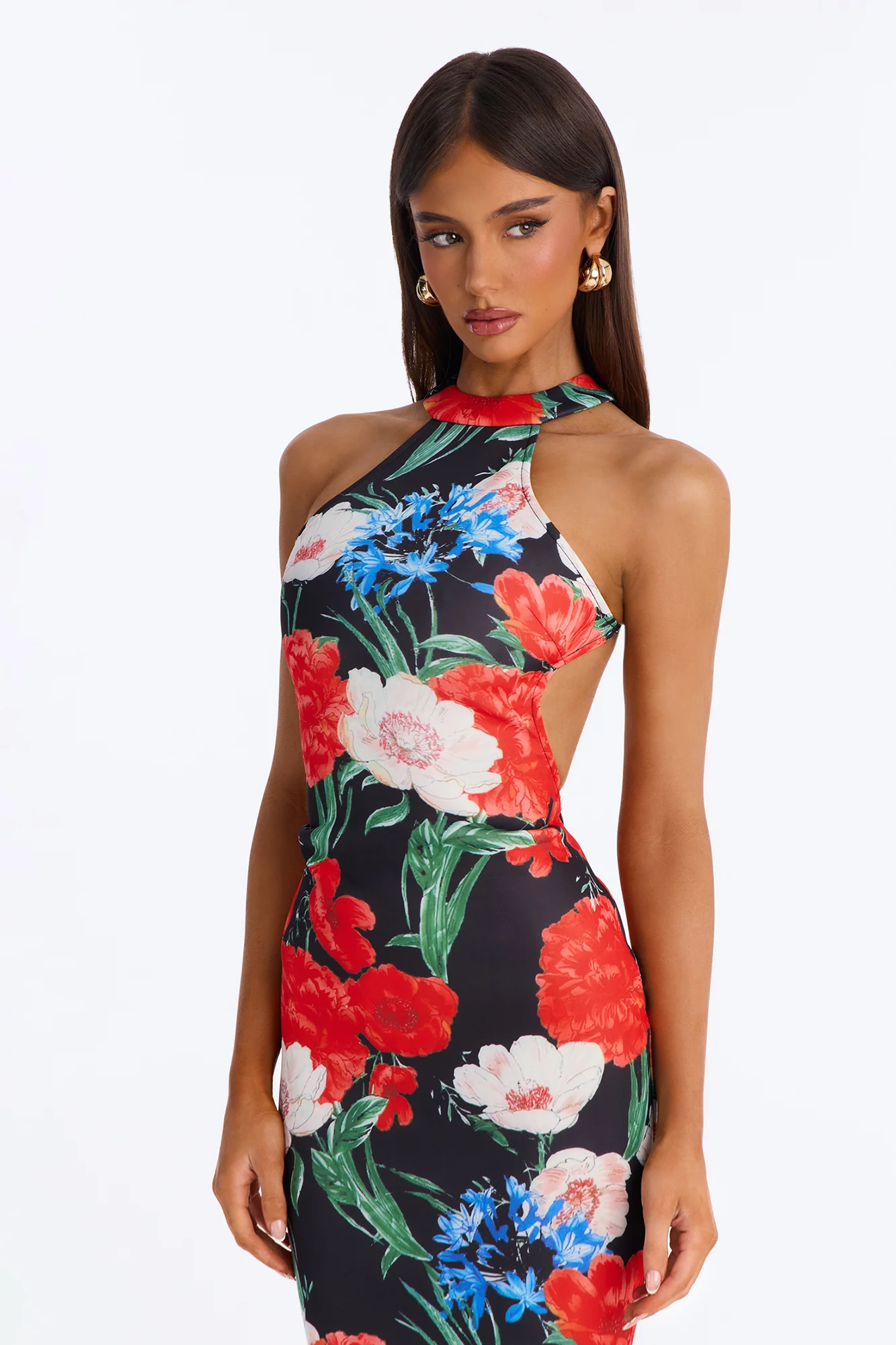 Kenzie Floral Scuba Maxi Dress - Black/combo - Image 2