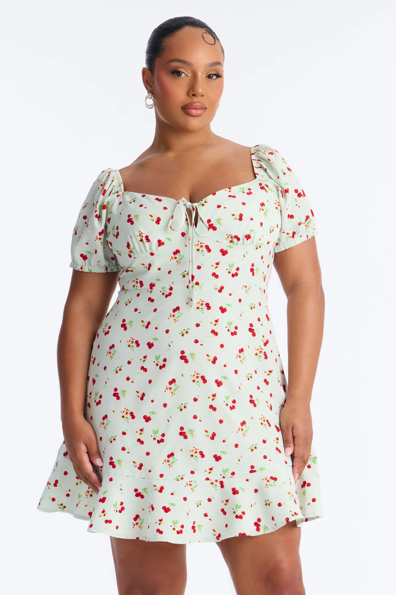 Kessie Floral Mini Dress - Mint/Multi - Image 6