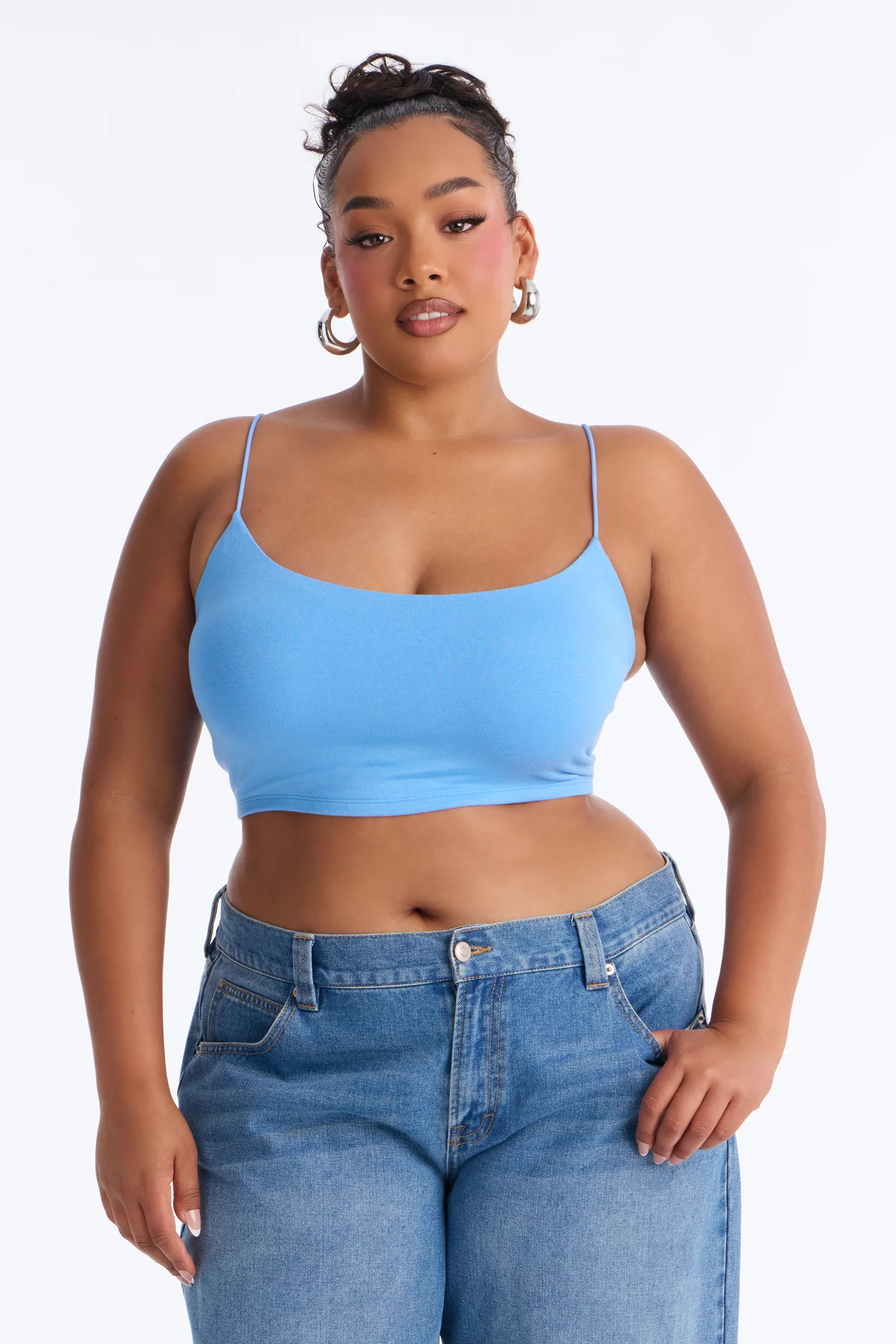 Kiki Super Cropped Top - Periwinkle - Image 4