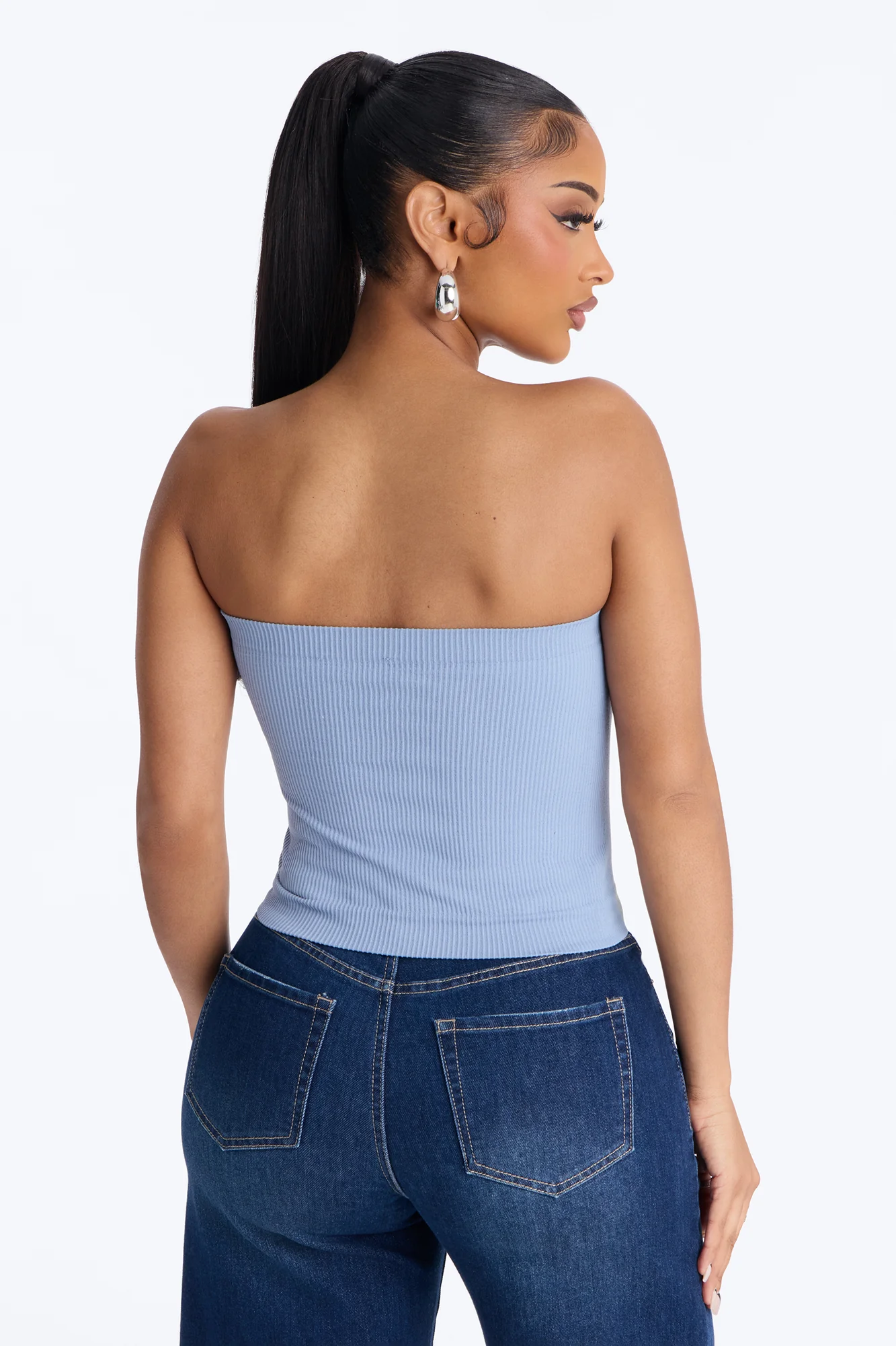 Kimberly Seamless Tube Top - Blue - Image 3
