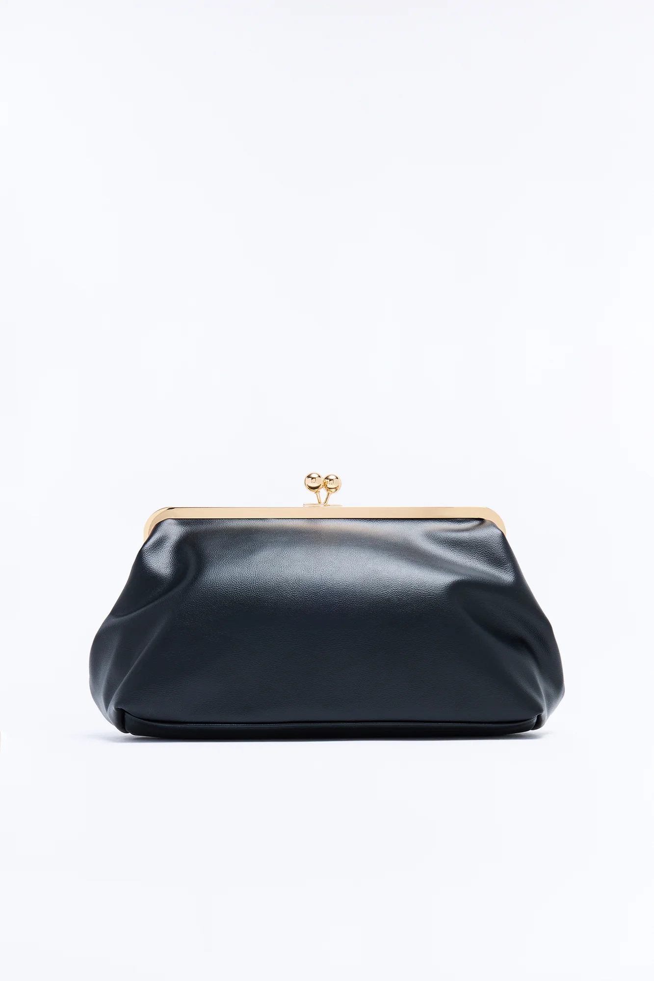 Kiss Me Slowly Faux Leather Clutch Handbag - Black - Image 4