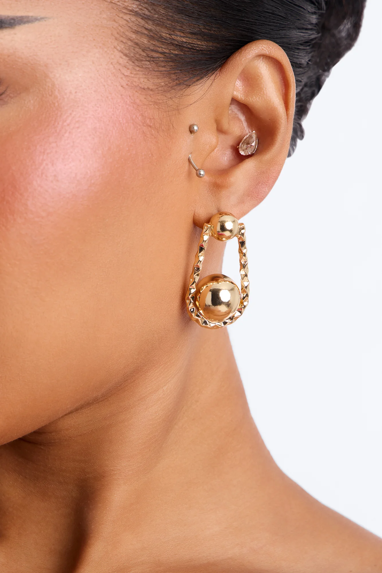 Knock Em Down Earrings - Gold