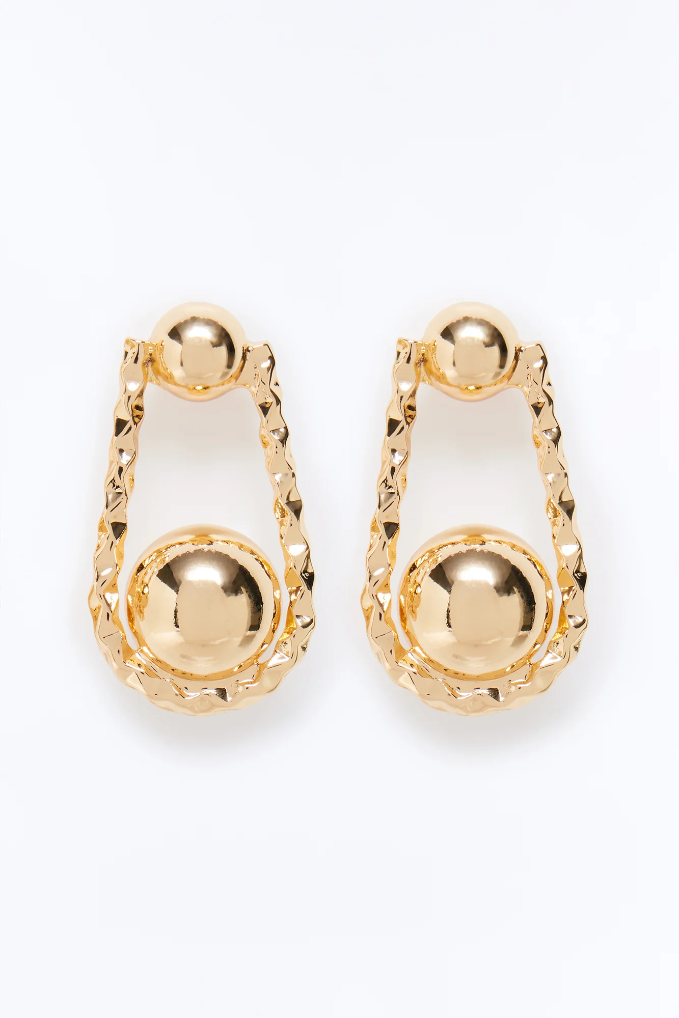 Knock Em Down Earrings - Gold - Image 3