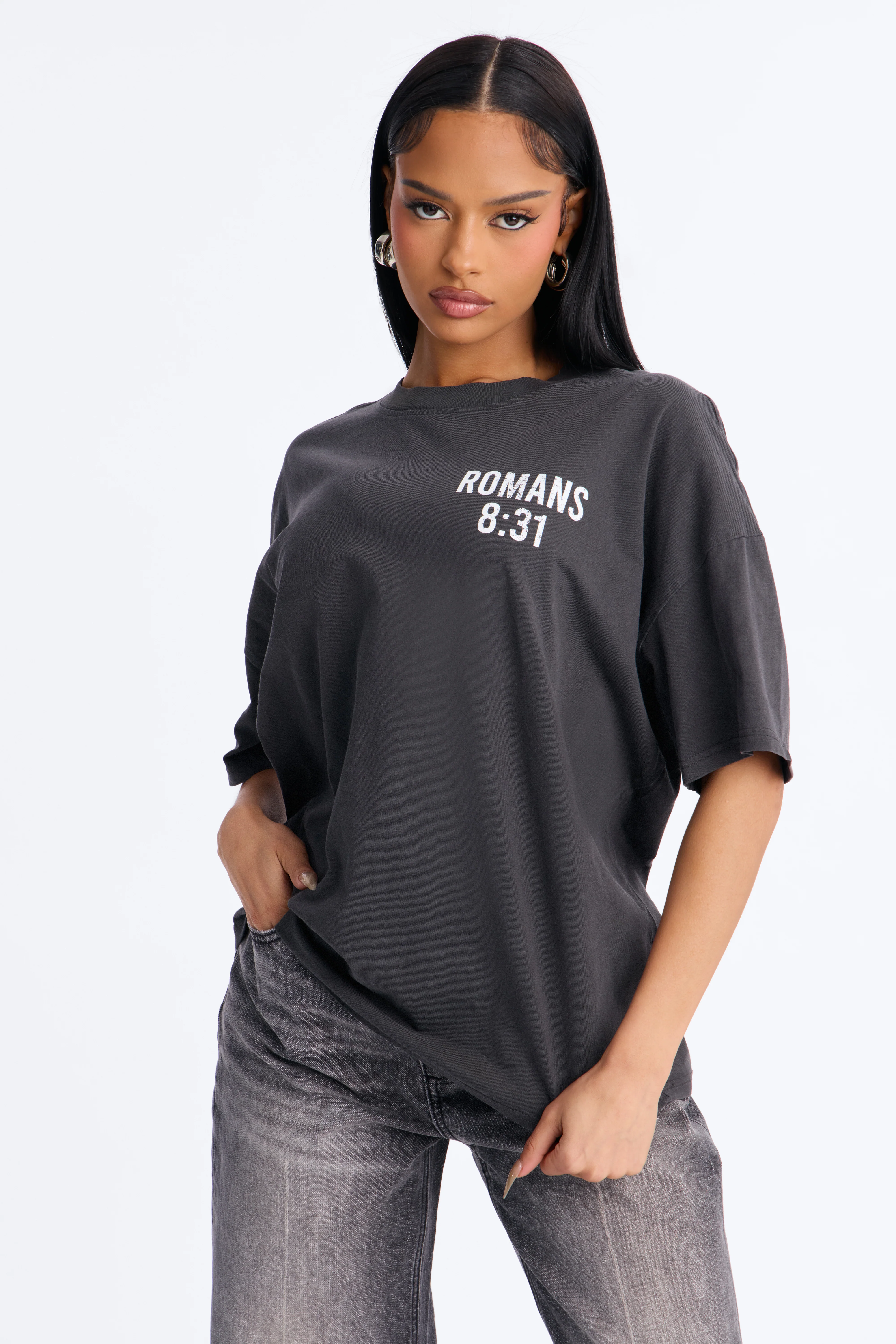 Know God Know Love Washed T-Shirt - Black - Image 2