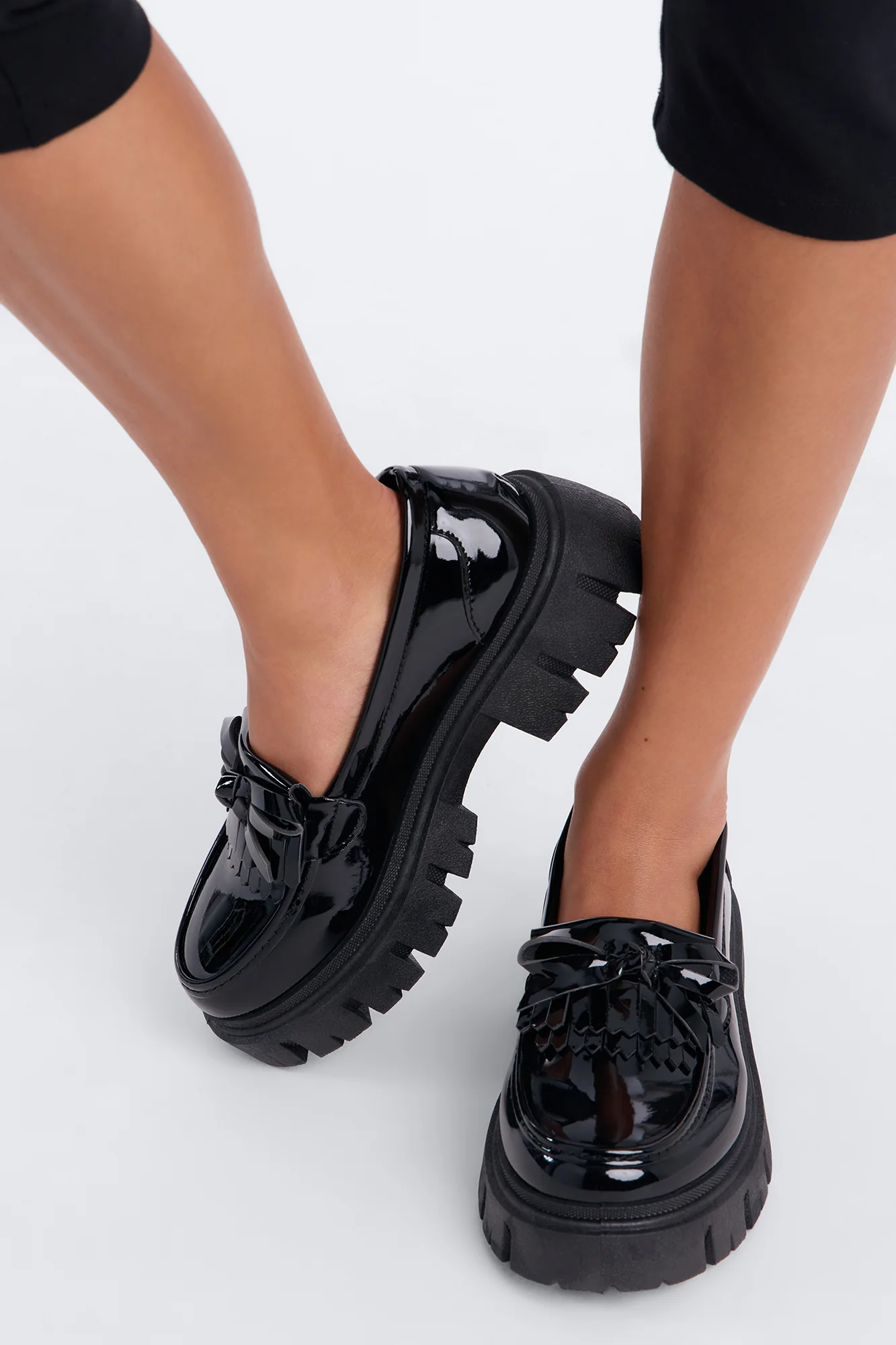 Knox Plaftorm Loafers - Black