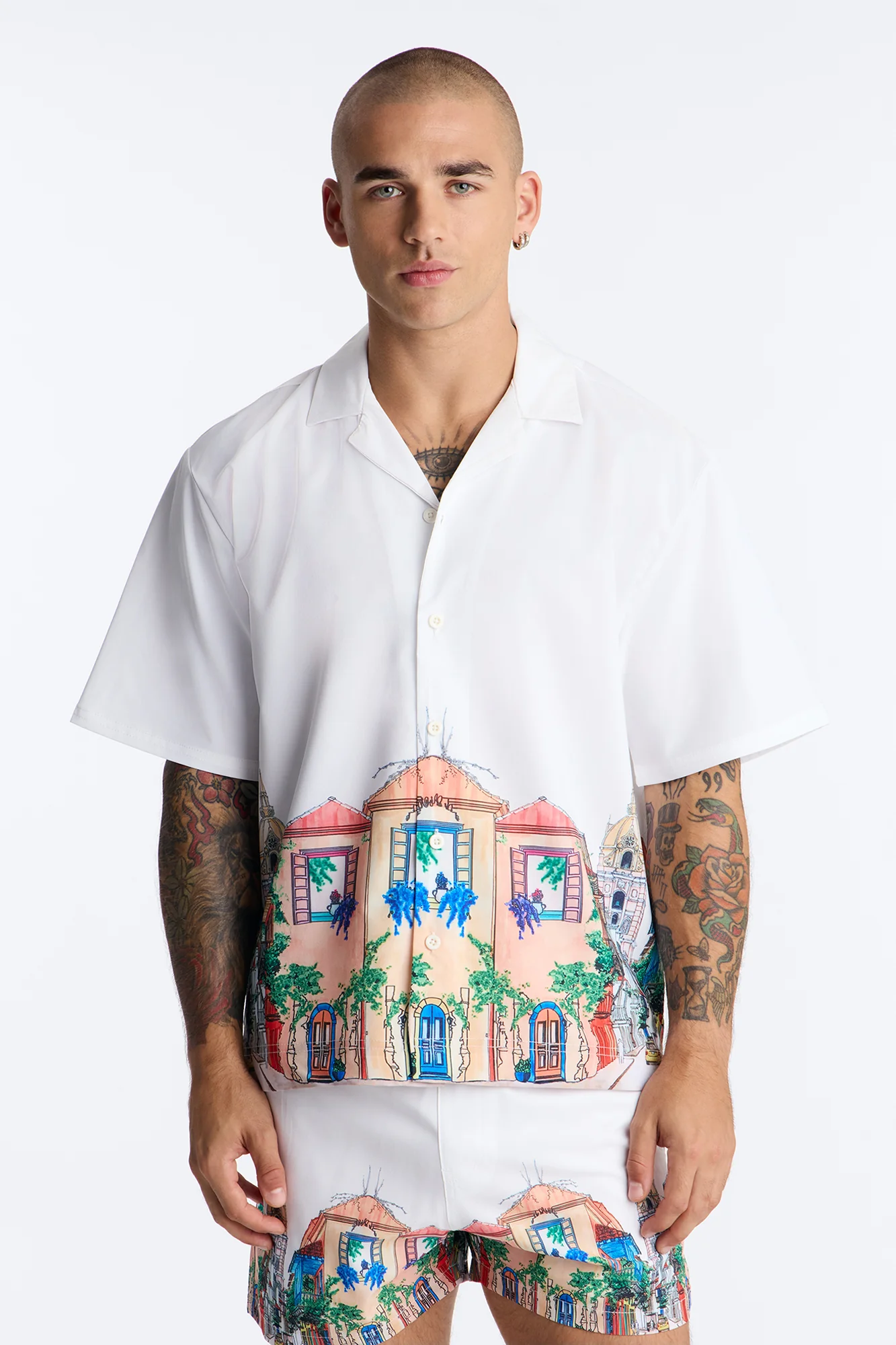 La Calle Viva Cuban Collar Shirt - Multi Color