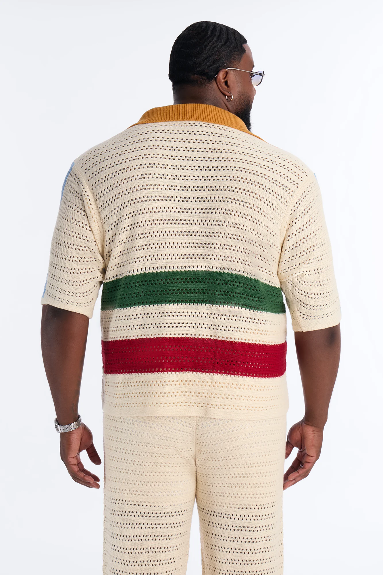La Playa Crochet Mondrian Johnny Collar Polo - Multi Color - Image 7