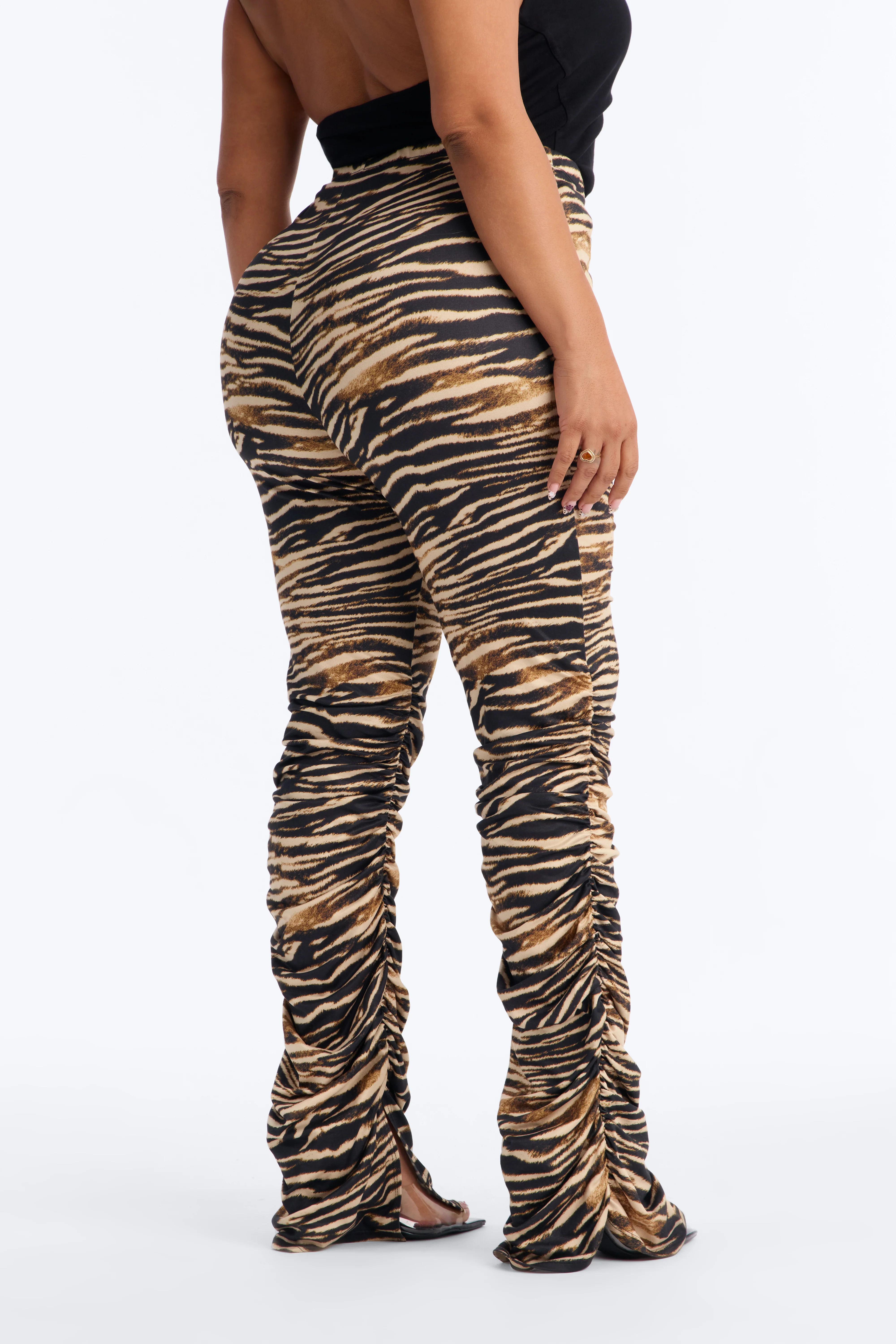 Labeled Luxe Stacked Skinny Pant - Tan/Multi - Image 8