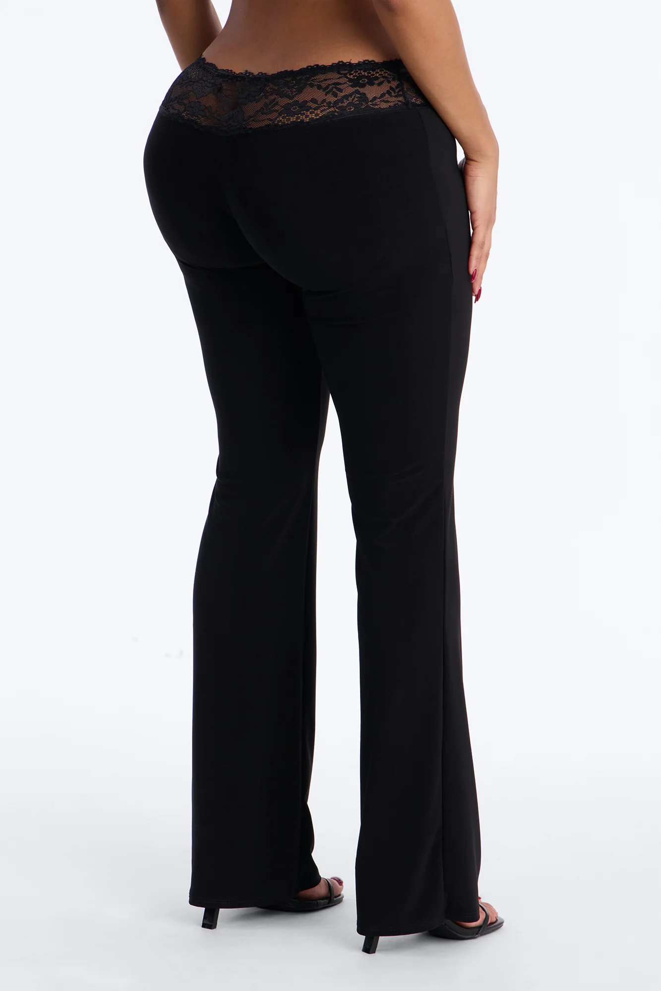 Laced and Locked Low Rise Flare Pant 33″ - Black - Image 3