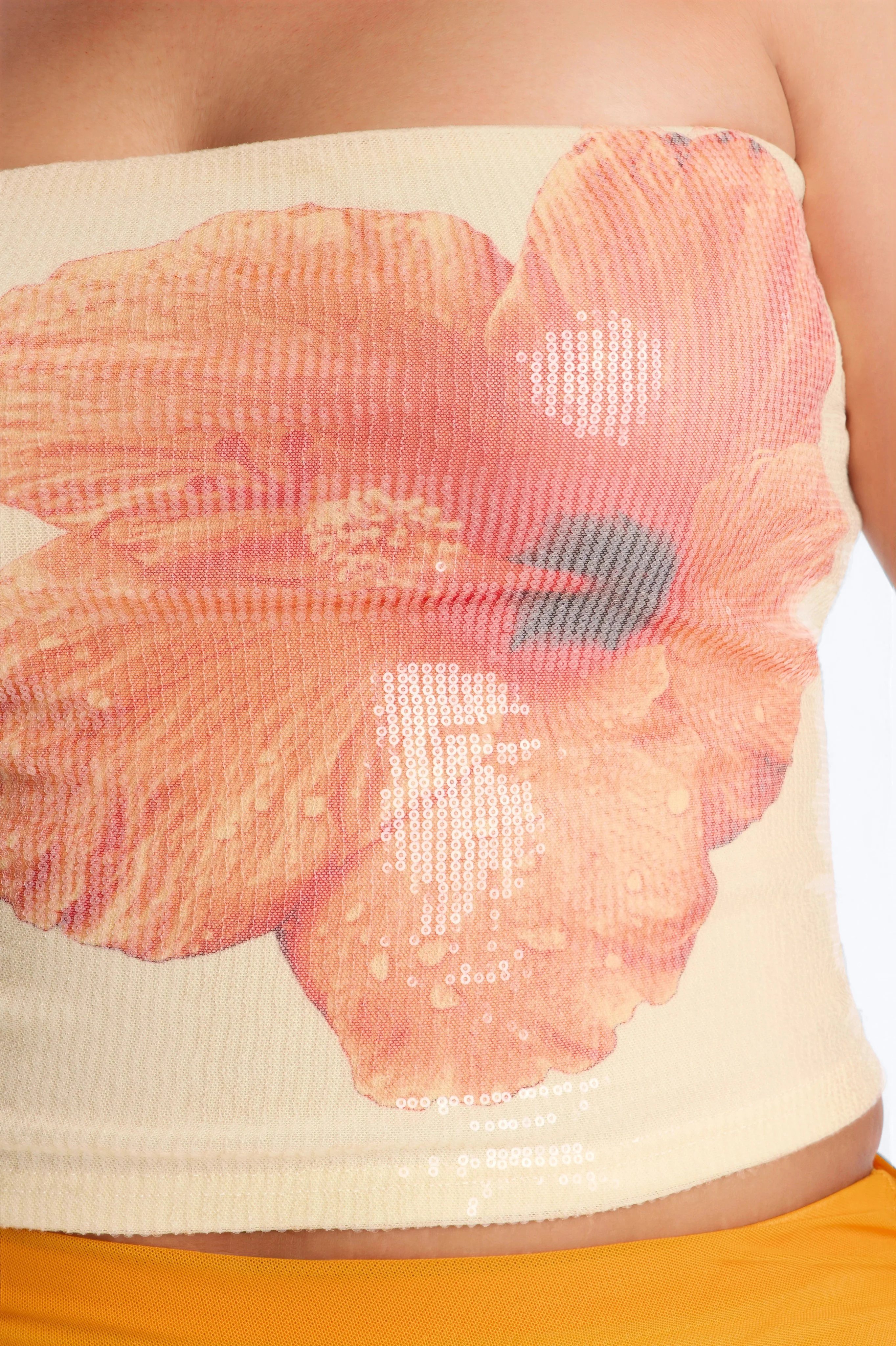 Laguna Babe Sequin Tube Top - Yellow/combo - Image 7