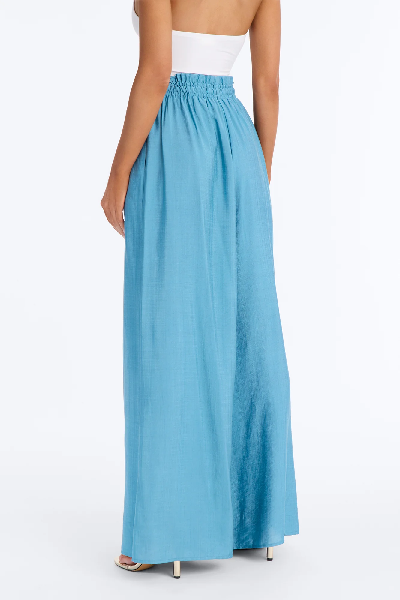 Lainey High Rise Wide Leg Pant 33″ - Teal - Image 4