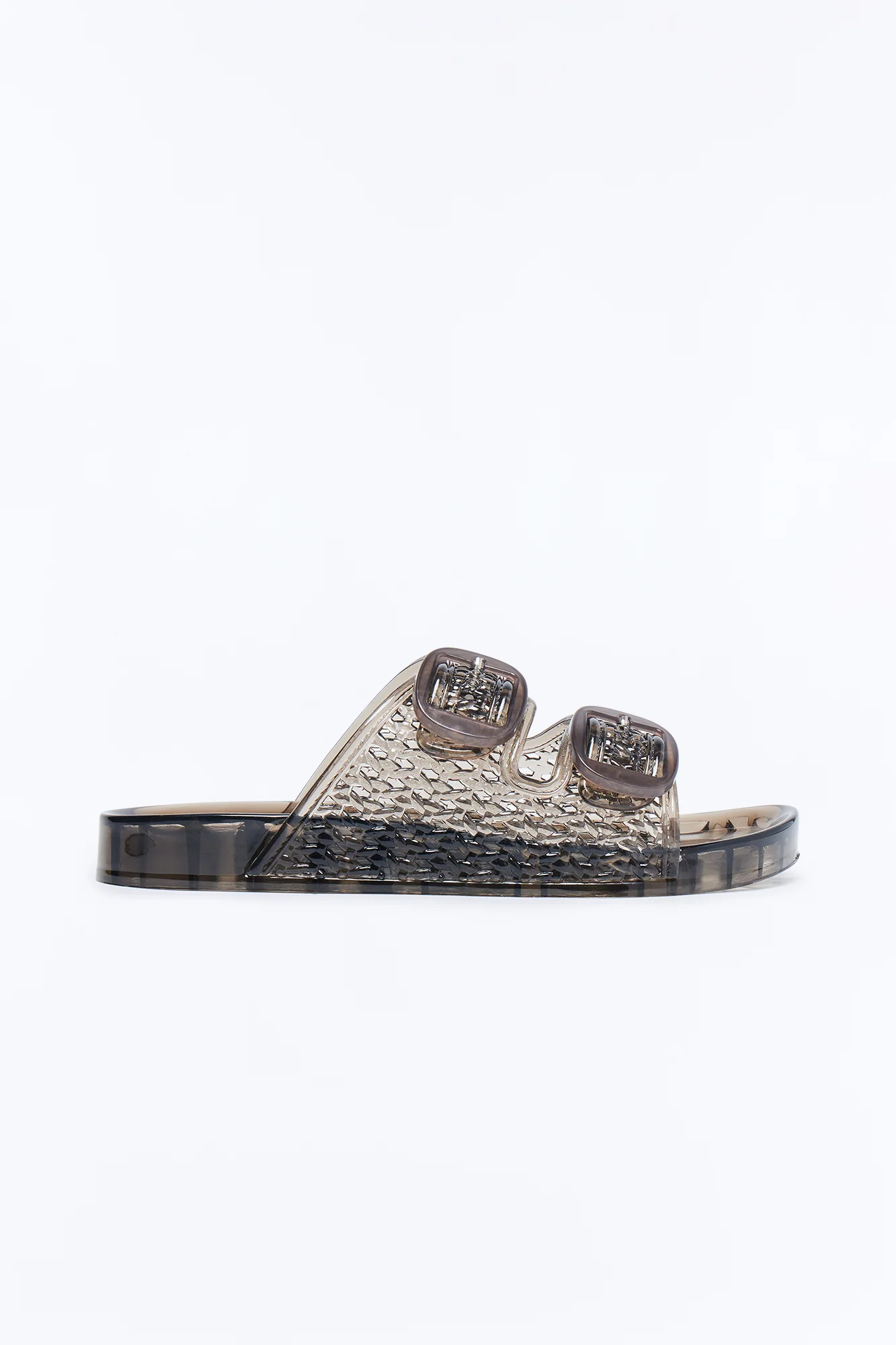 Lainey Jelly Glitter Slides - Black - Image 3