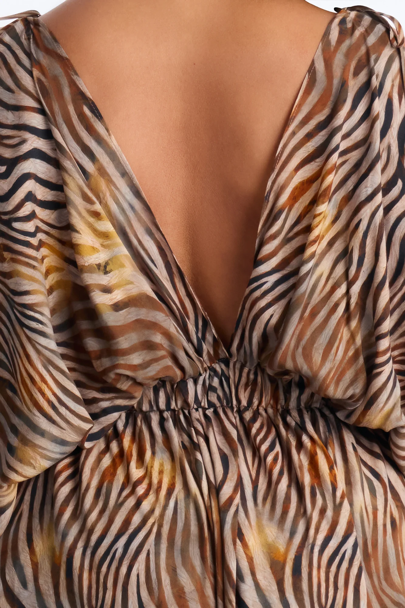 Laurel Animal High Slits Maxi Dress - Brown/combo - Image 6