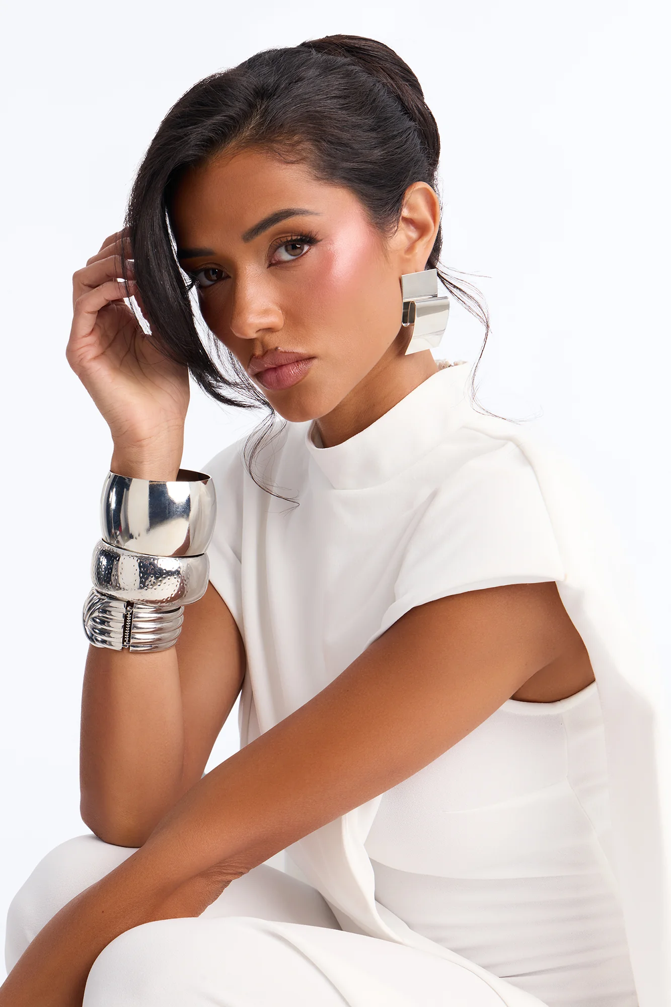 Laying Out Earrings - Silver - Image 2