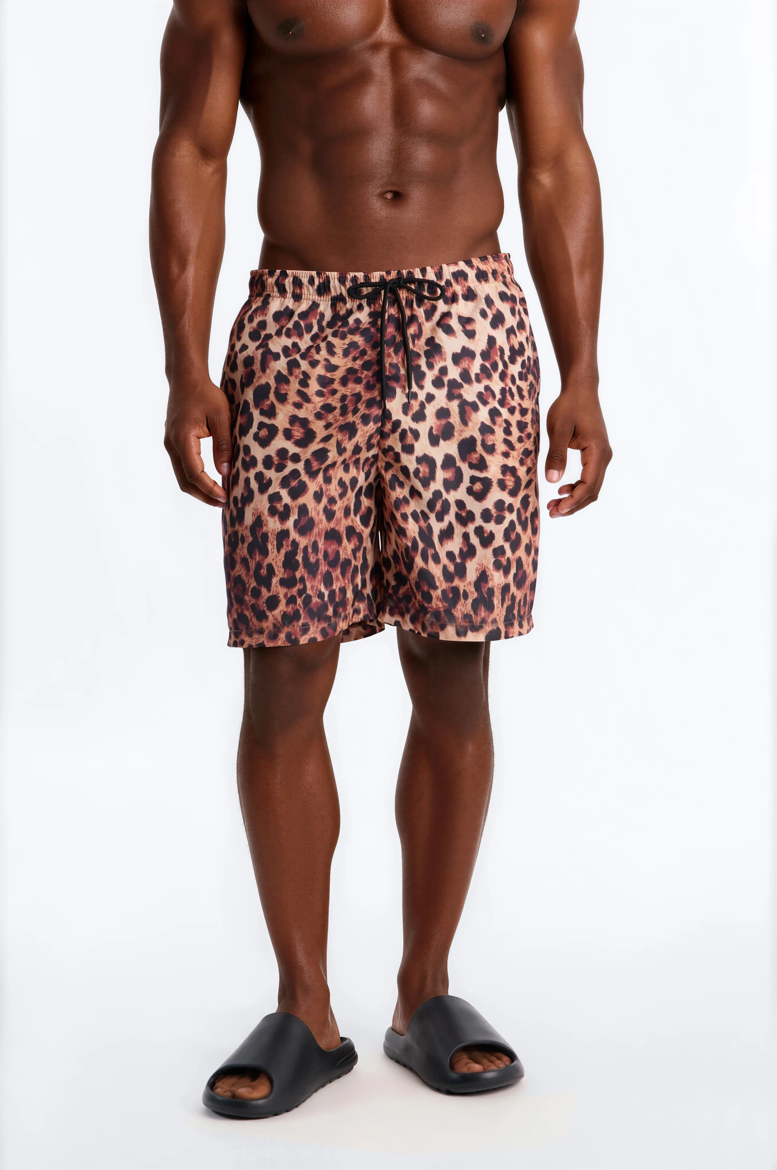 Leopard Print Swim Trunk 7″ - Leopard - Image 2