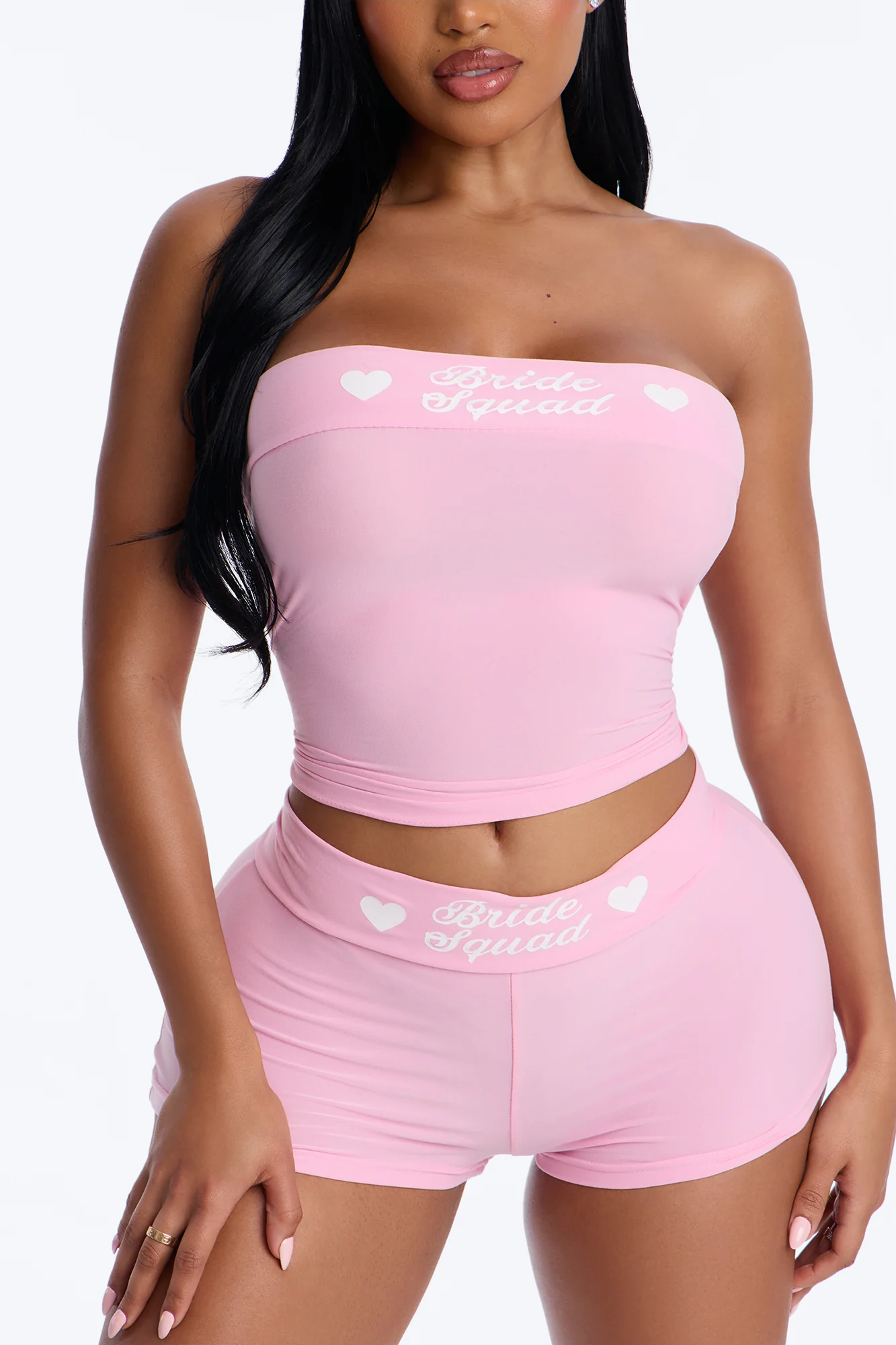 Let's Bach Squad PJ Strapless Top & Short Set - Pink - Image 2
