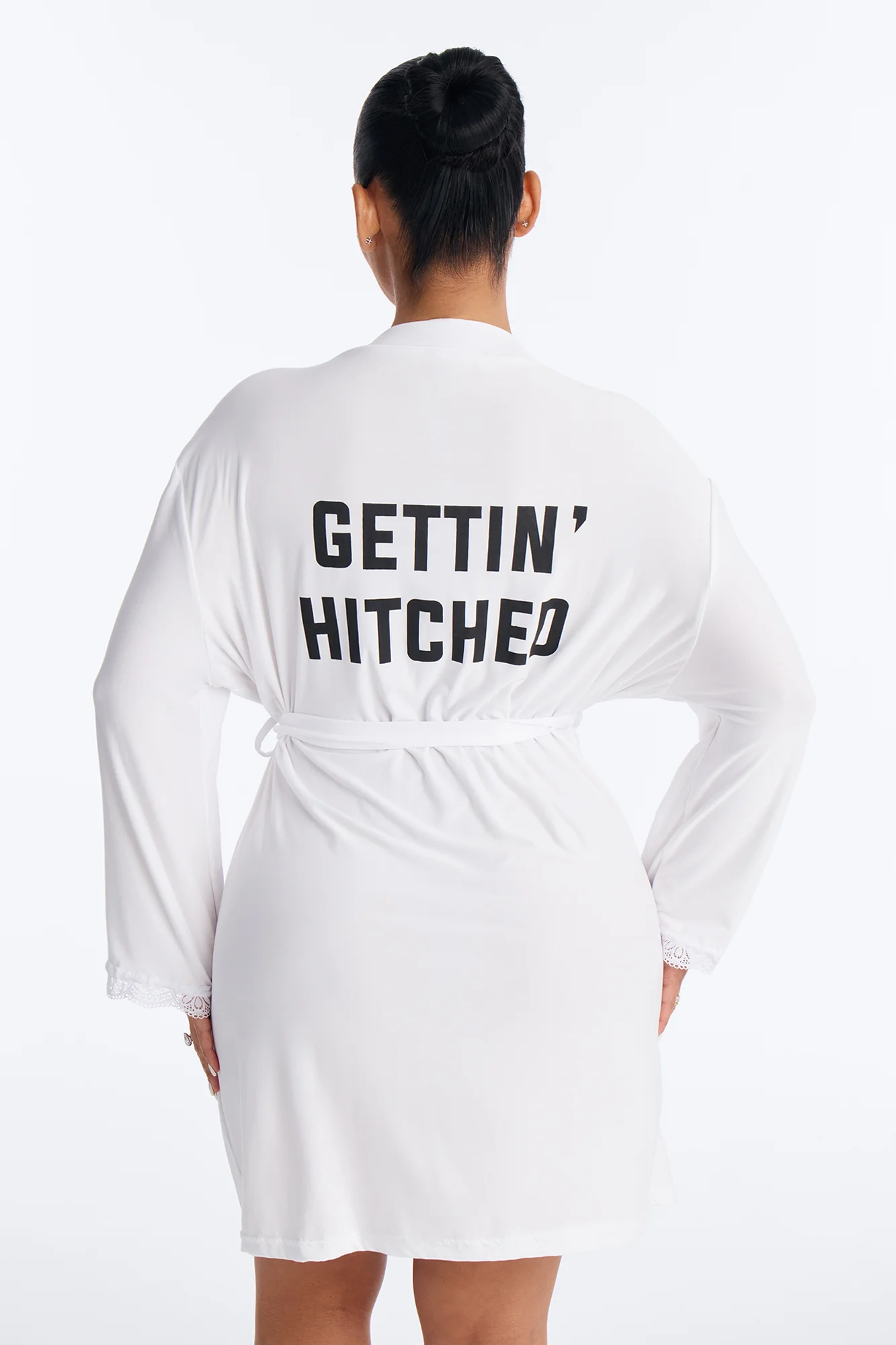 Let's Get Hitched Robe - White