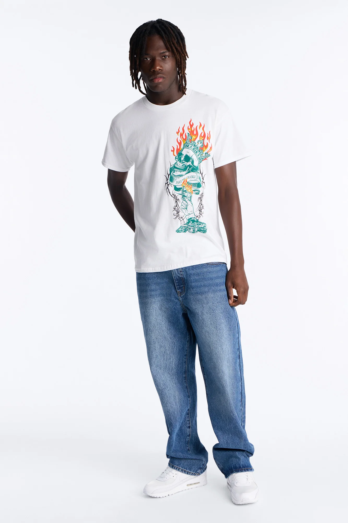 Let's Make Some Money Oversized Short Sleeve Tee - White - Image 2
