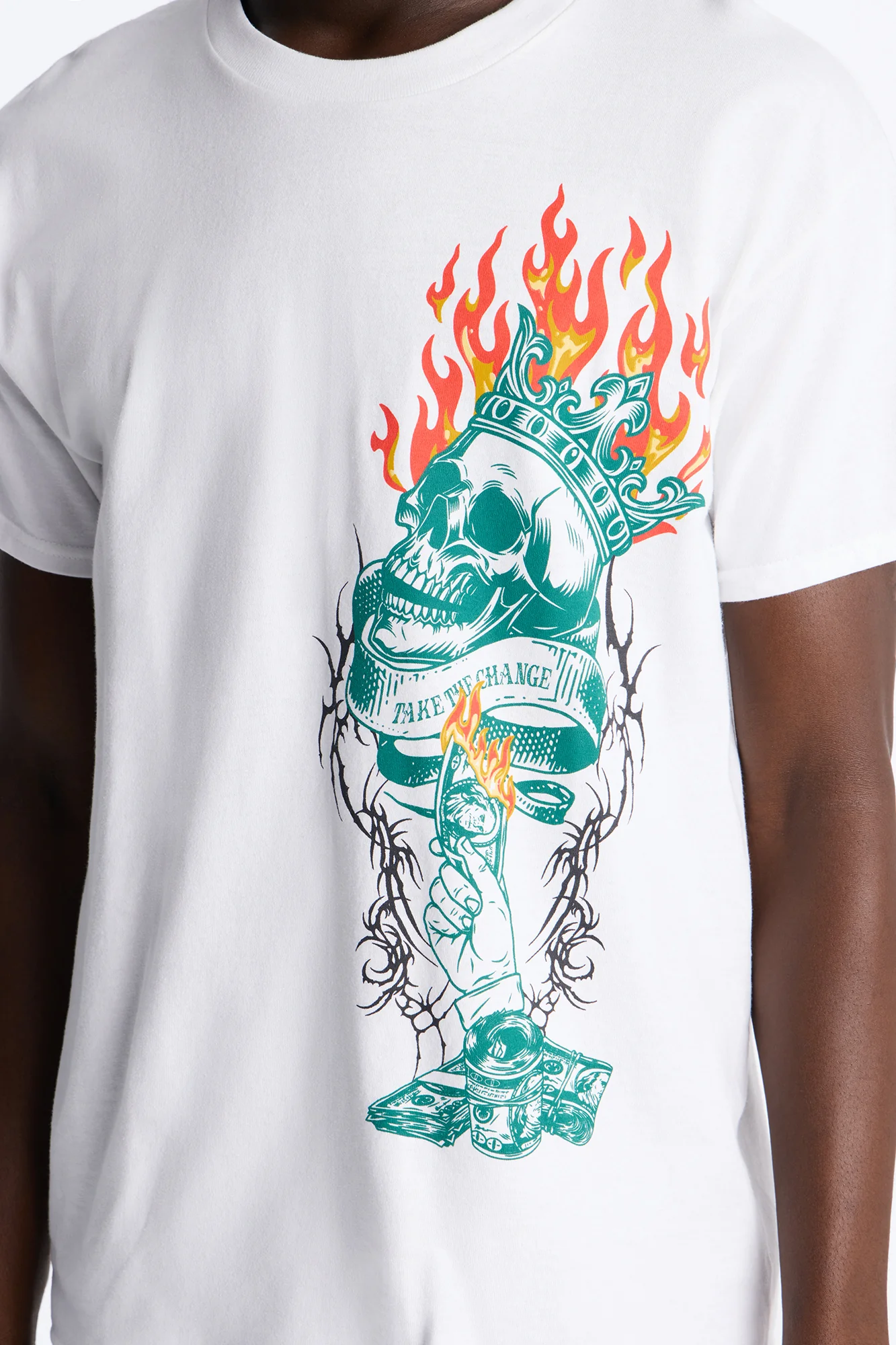 Let's Make Some Money Oversized Short Sleeve Tee - White - Image 3