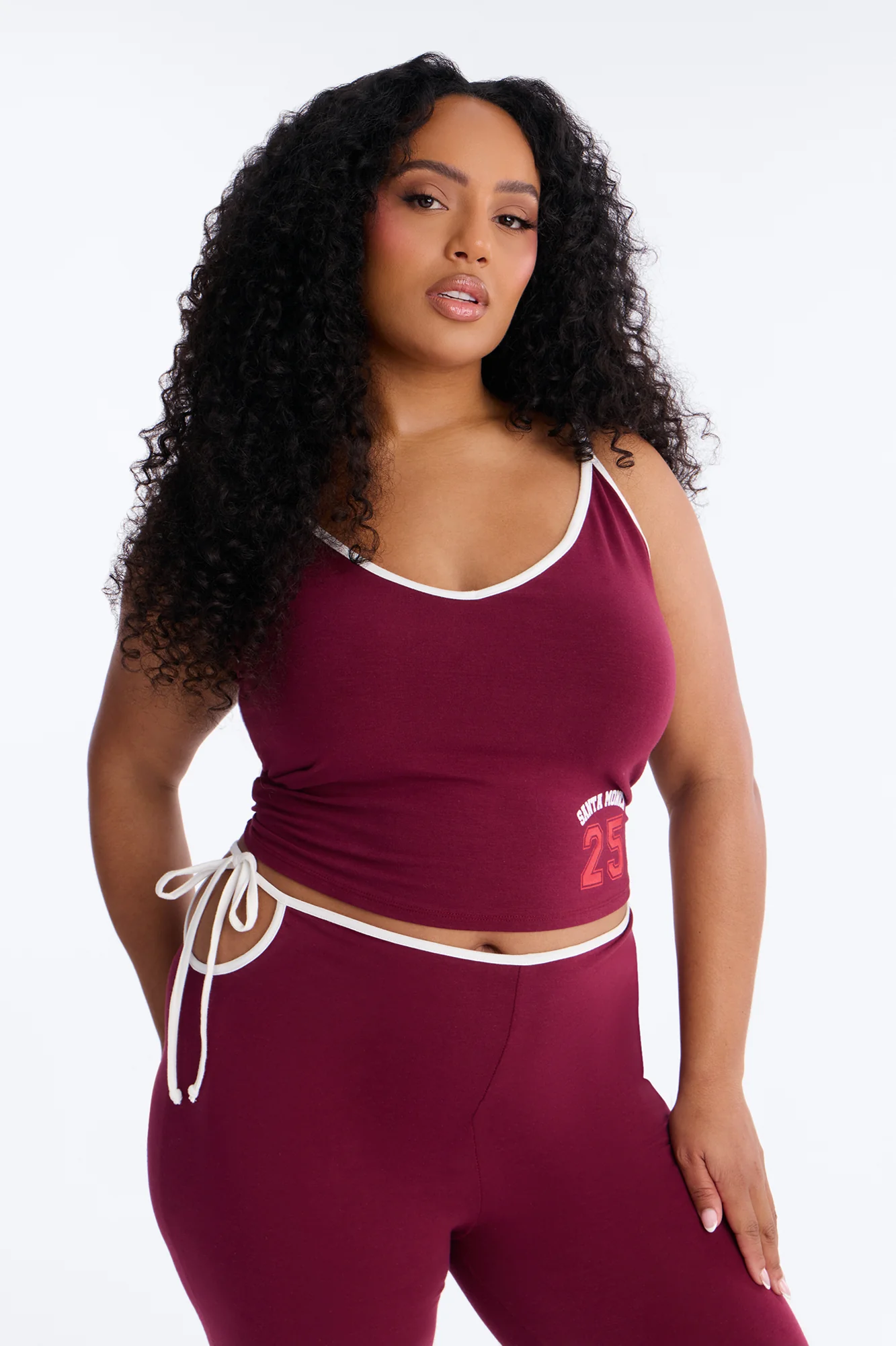 Lexi Capri Legging Set - Burgundy - Image 6