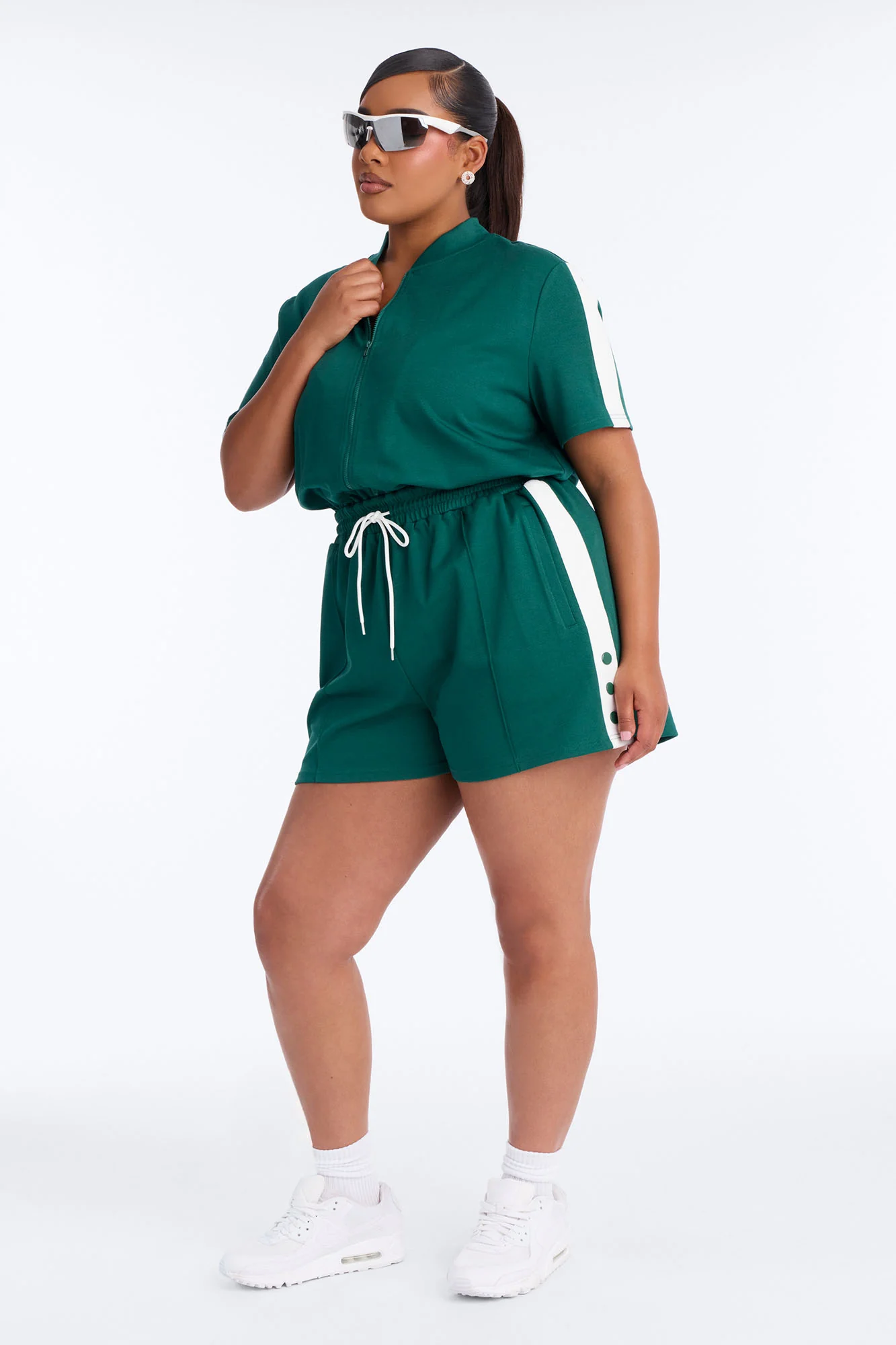 Lianna Short Sleeve Romper - Hunter - Image 4