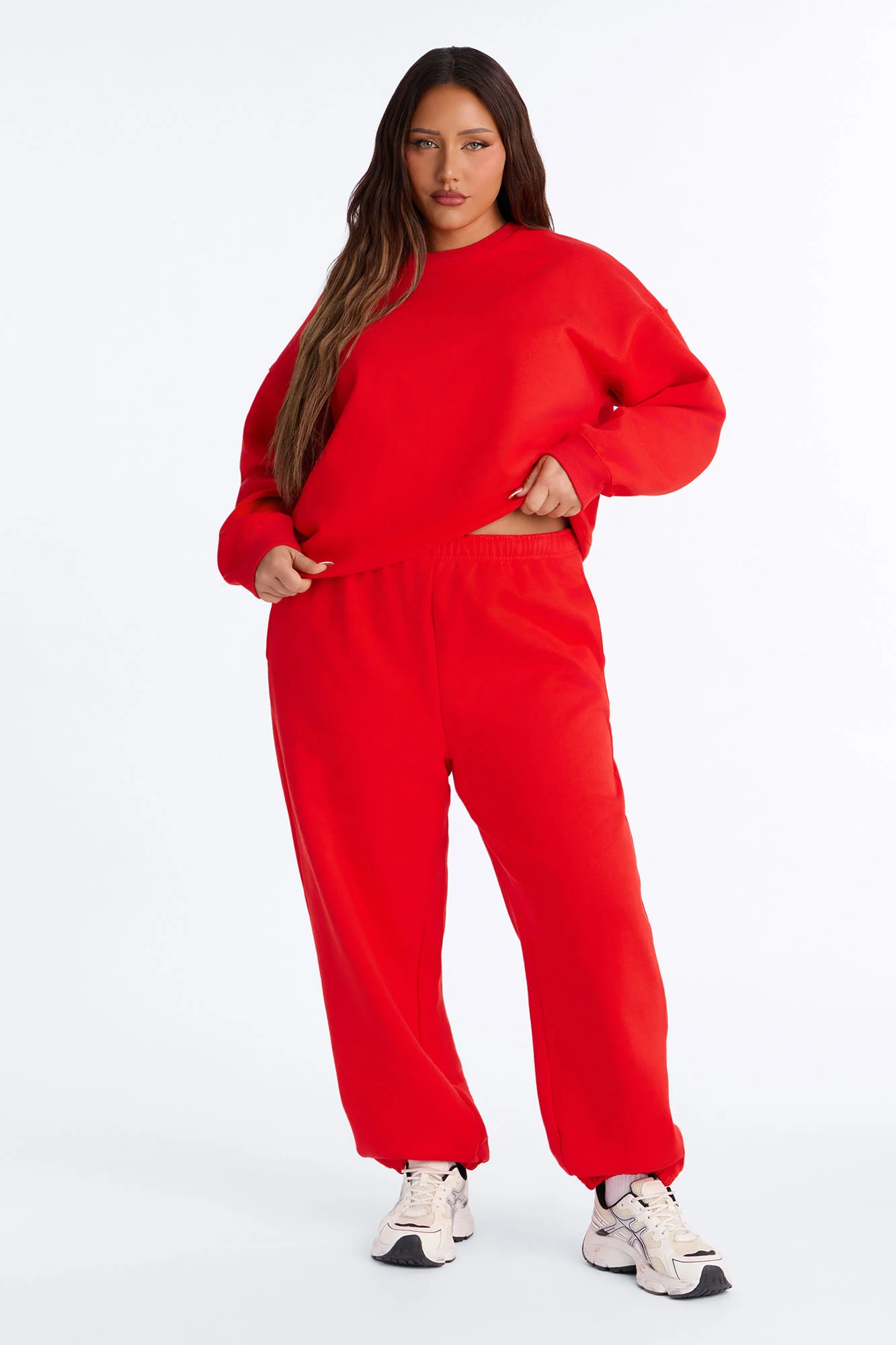 Libby Fleece Jogger Sweatpant - Red - Image 5