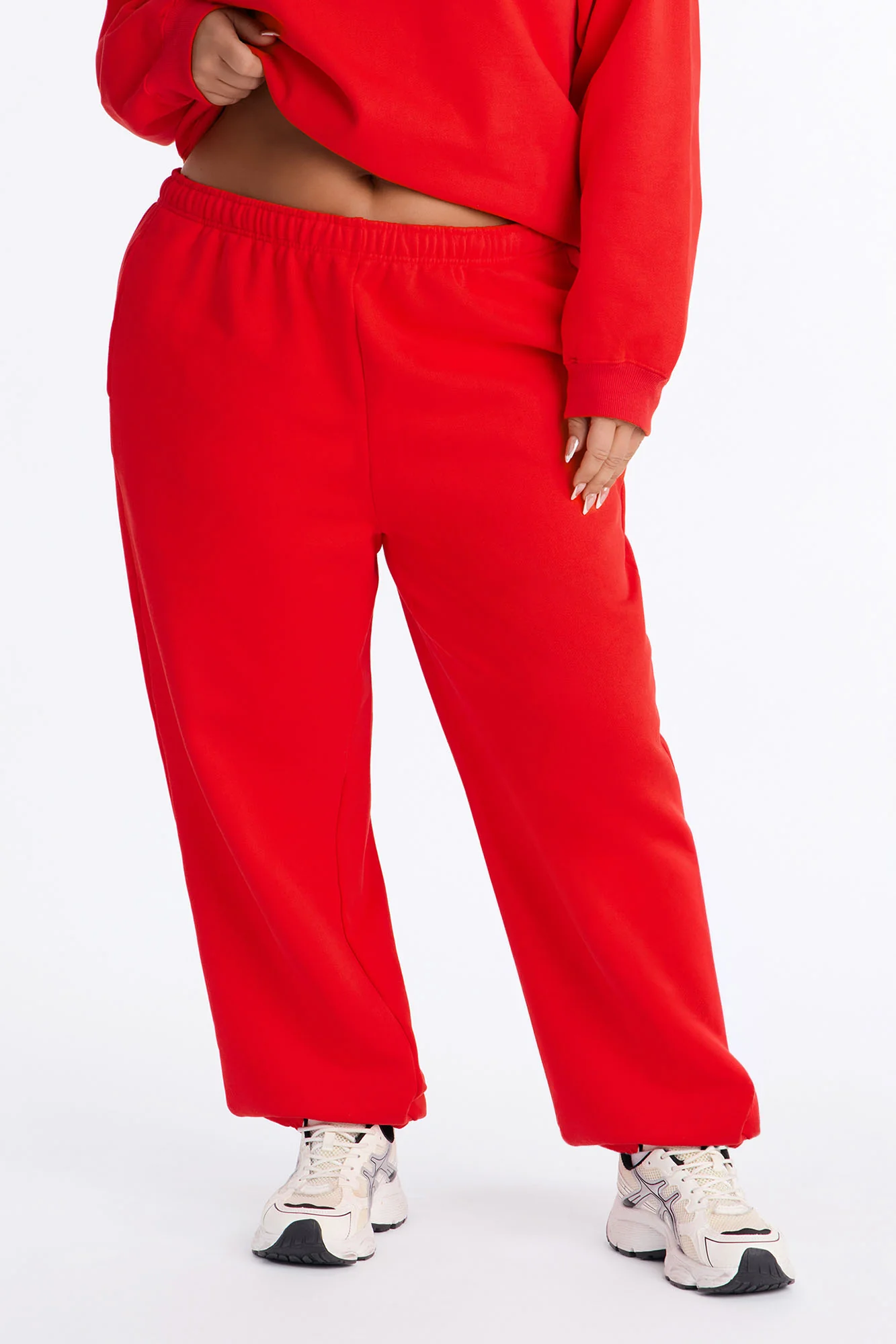 Libby Fleece Jogger Sweatpant - Red - Image 6