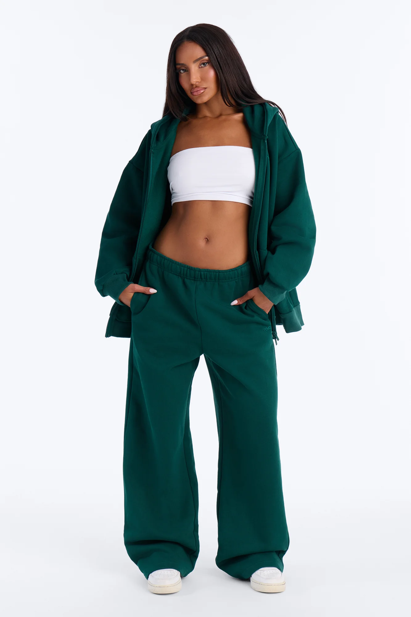 Libby Full Zip Hoodie Fleece Sweatshirt - Hunter - Image 2