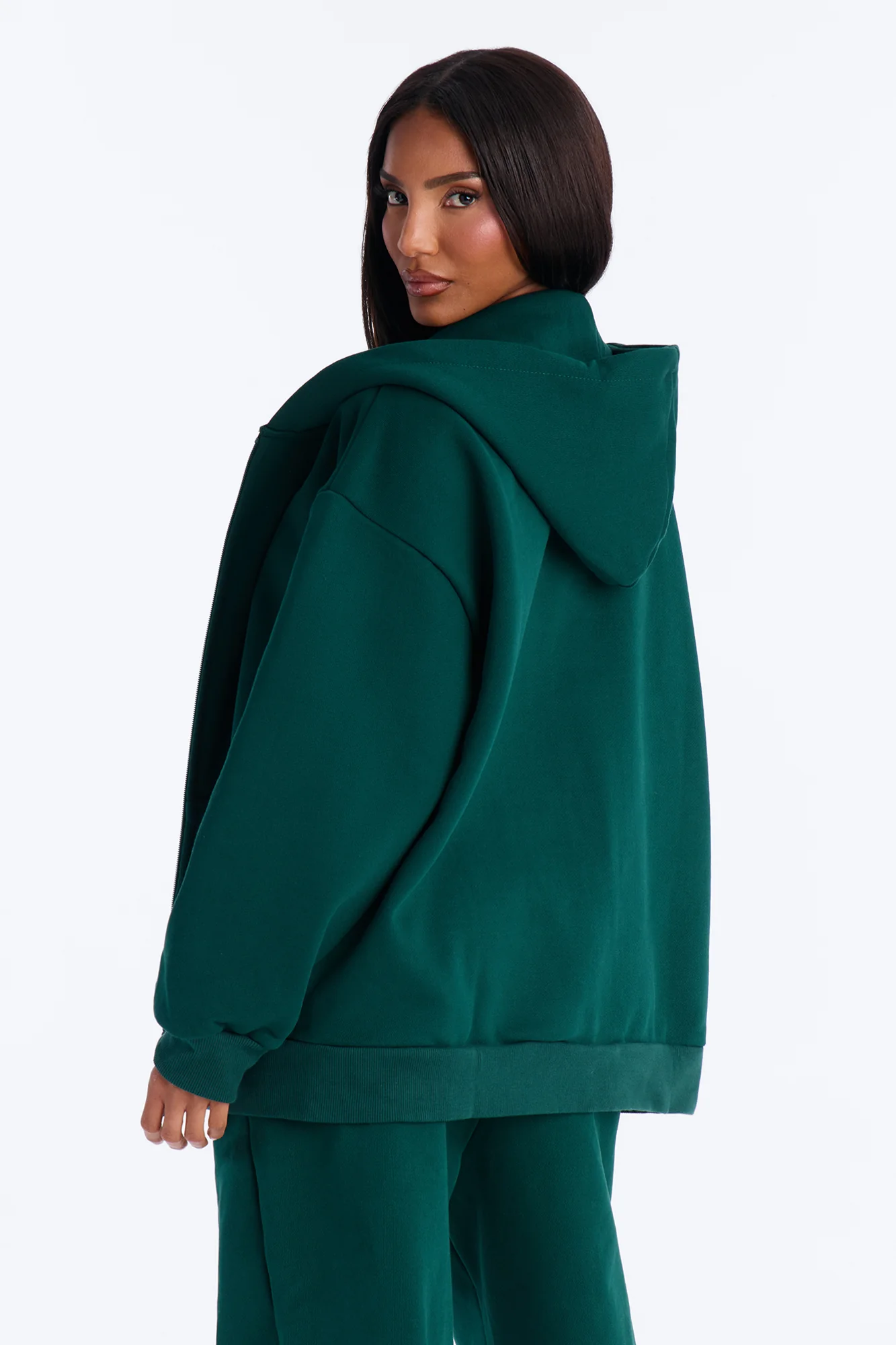 Libby Full Zip Hoodie Fleece Sweatshirt - Hunter - Image 4
