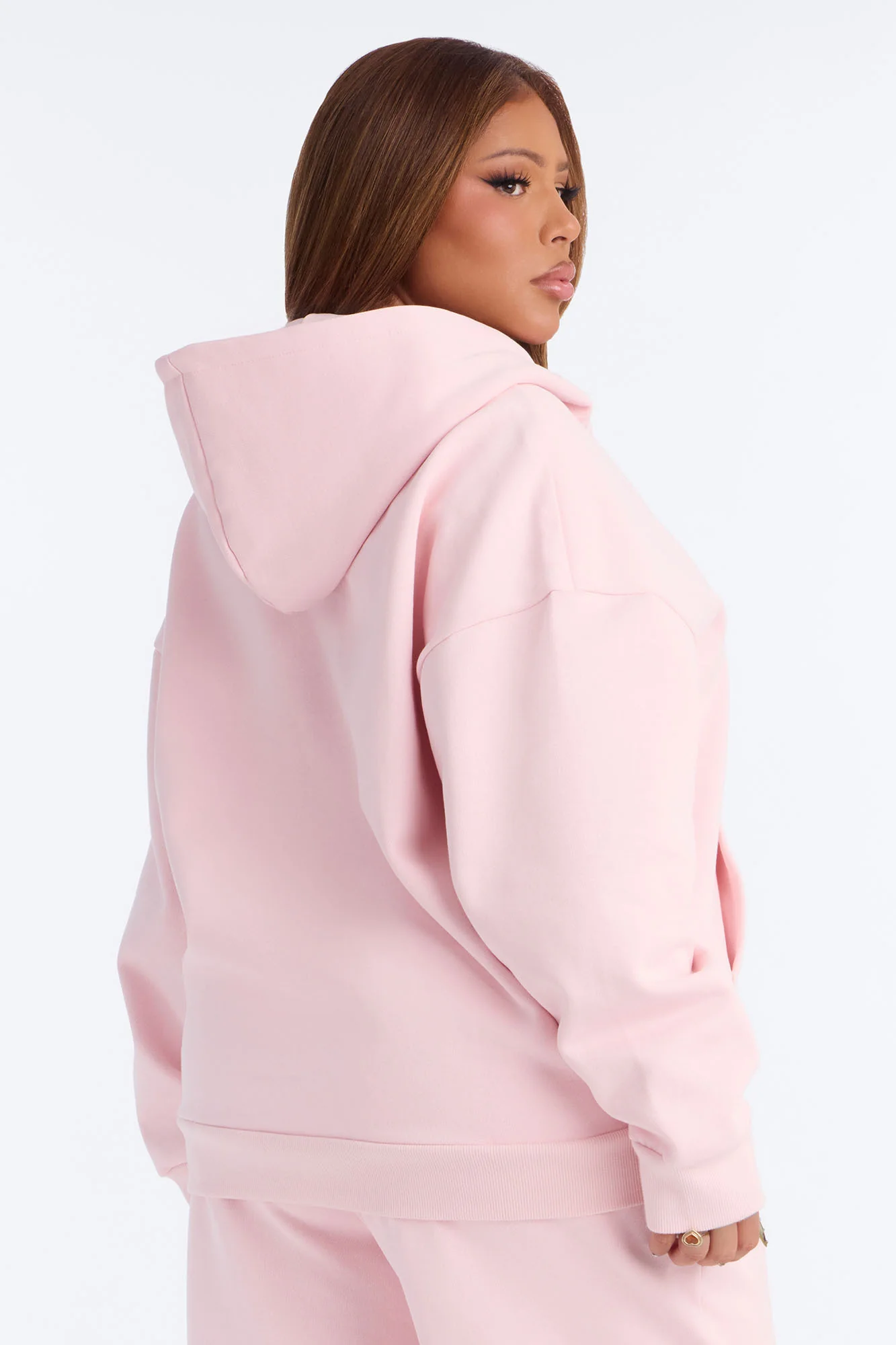 Libby Full Zip Hoodie Fleece Sweatshirt - Pink - Image 6