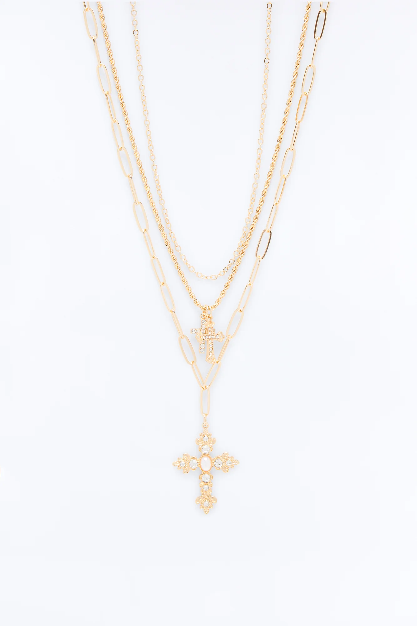 Life Blessings Layered Necklace - Gold - Image 3