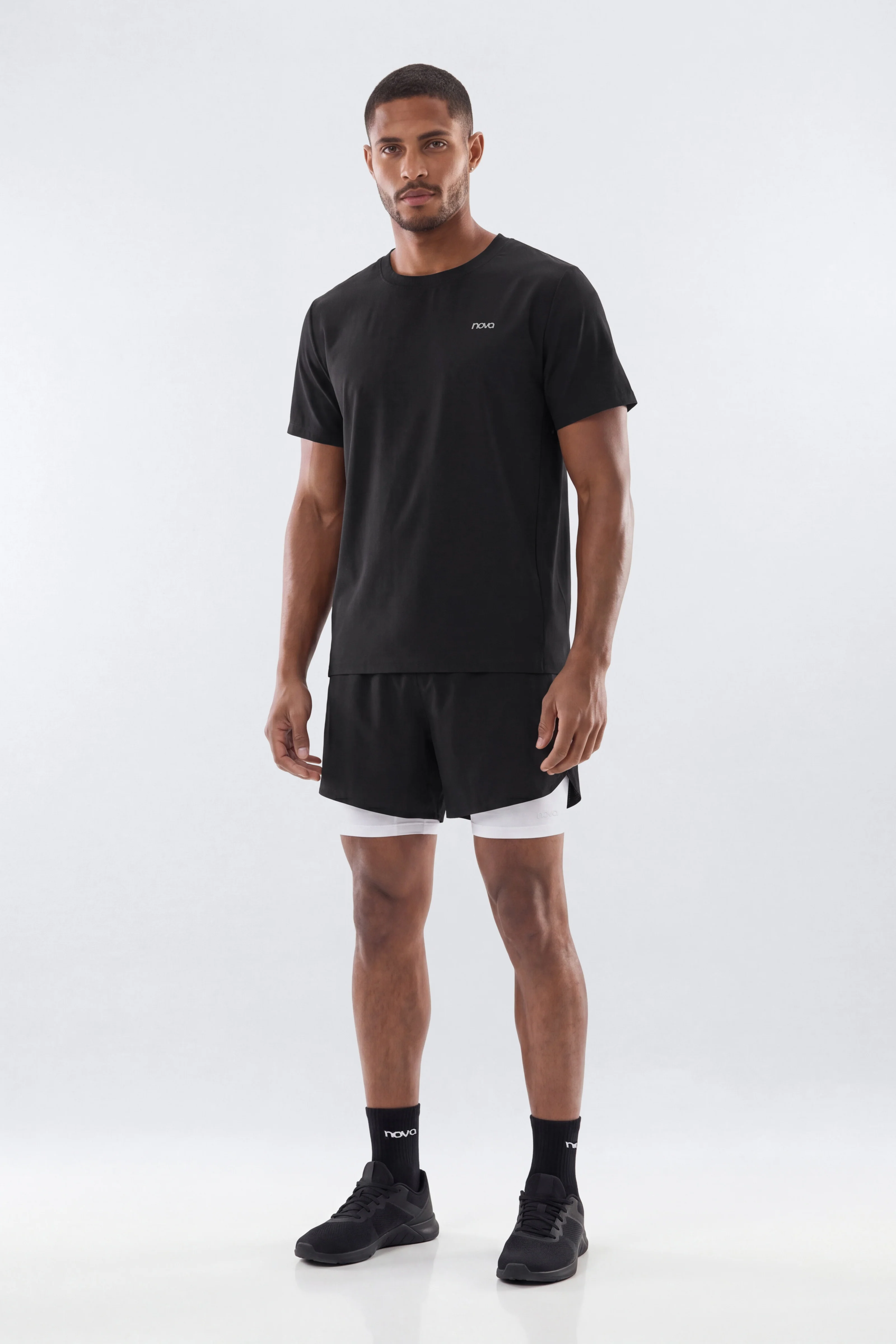 Lightweight Short Sleeve Running Tee - Black - Image 2